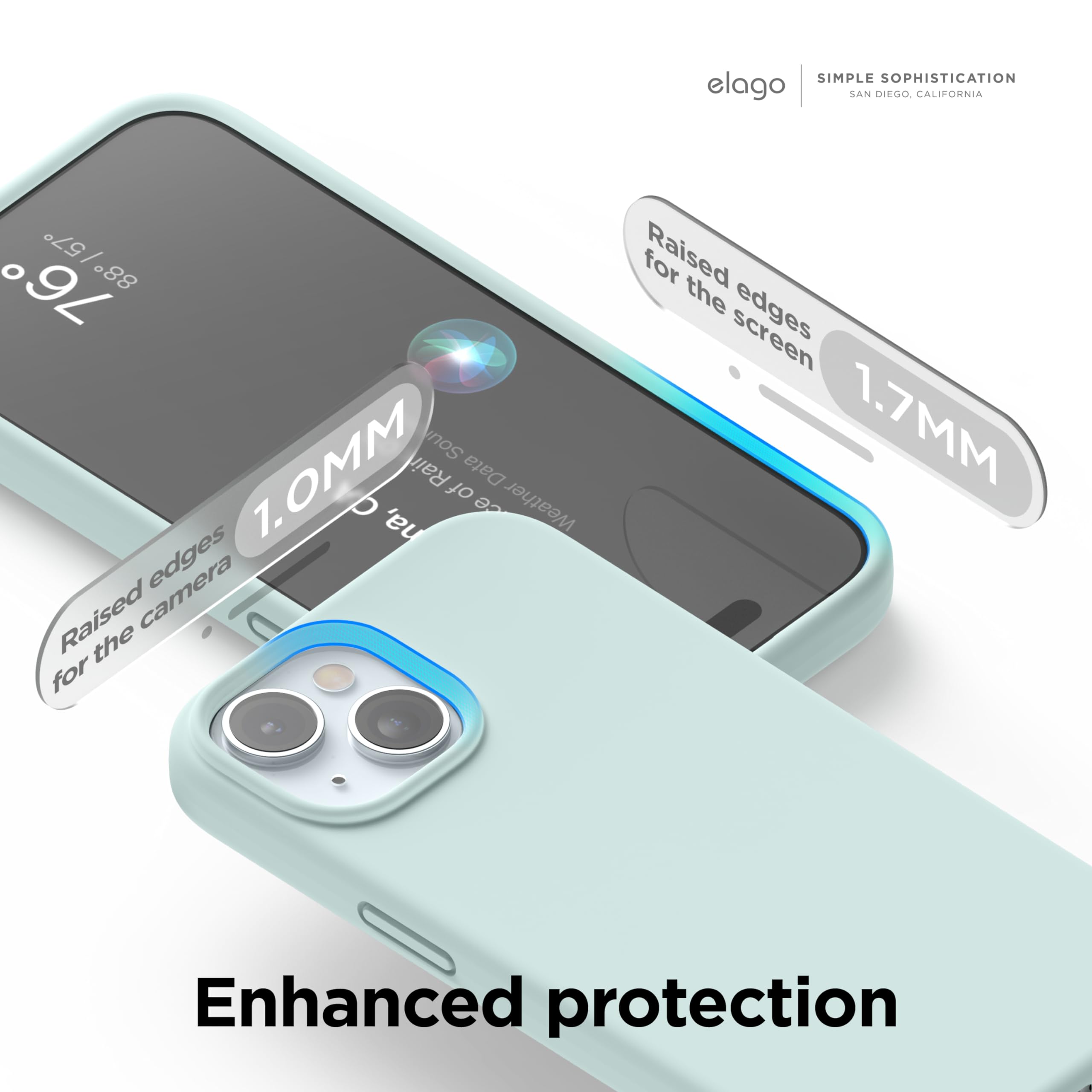Foto 4 | Funda De Silicona Líquida Elago Para Iphone 15, Color Verde Menta - Venta Internacional.