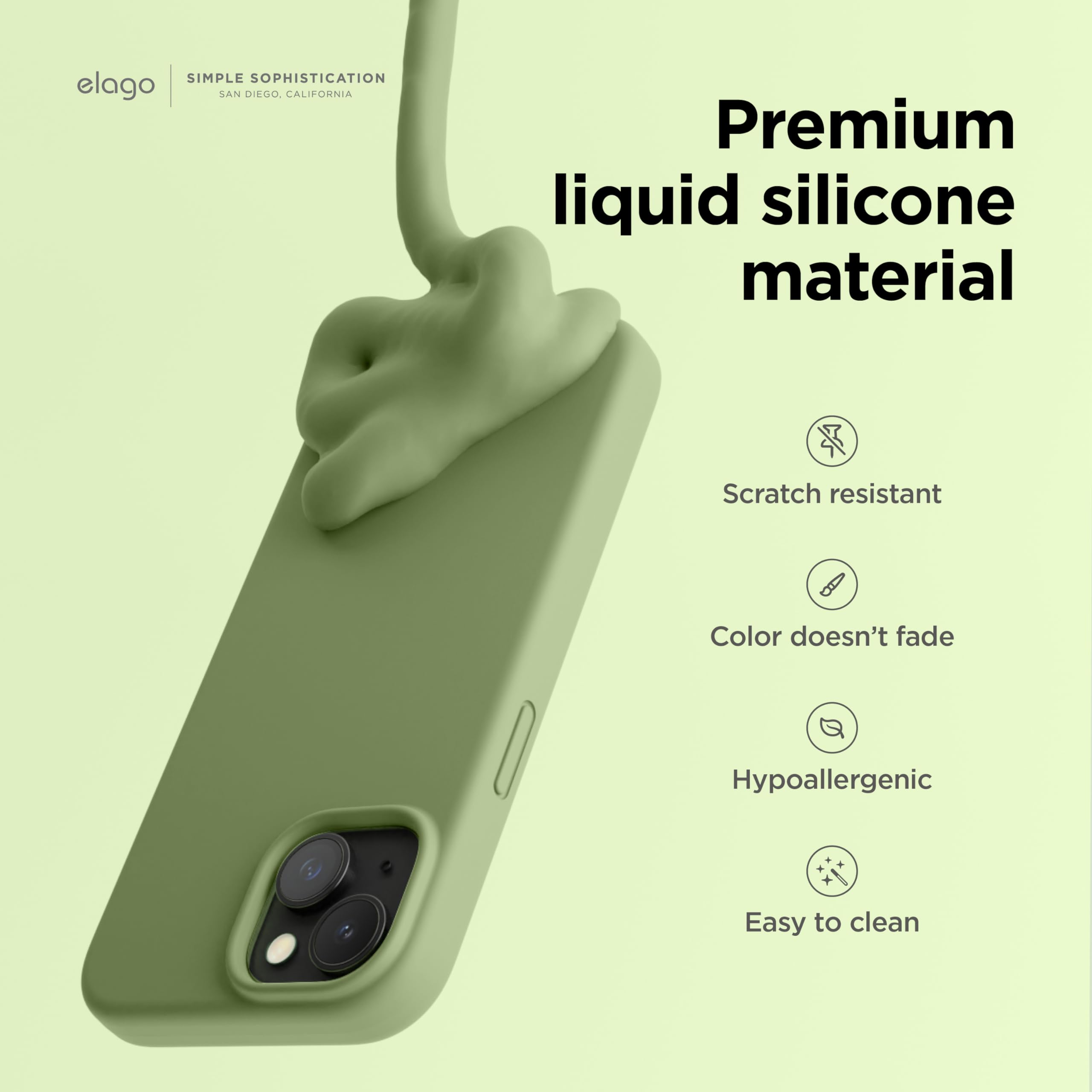 Foto 4 pulgar | Funda De Teléfono Elago Compatible Con Iphone 15 De Silicona Líquida - Venta Internacional.