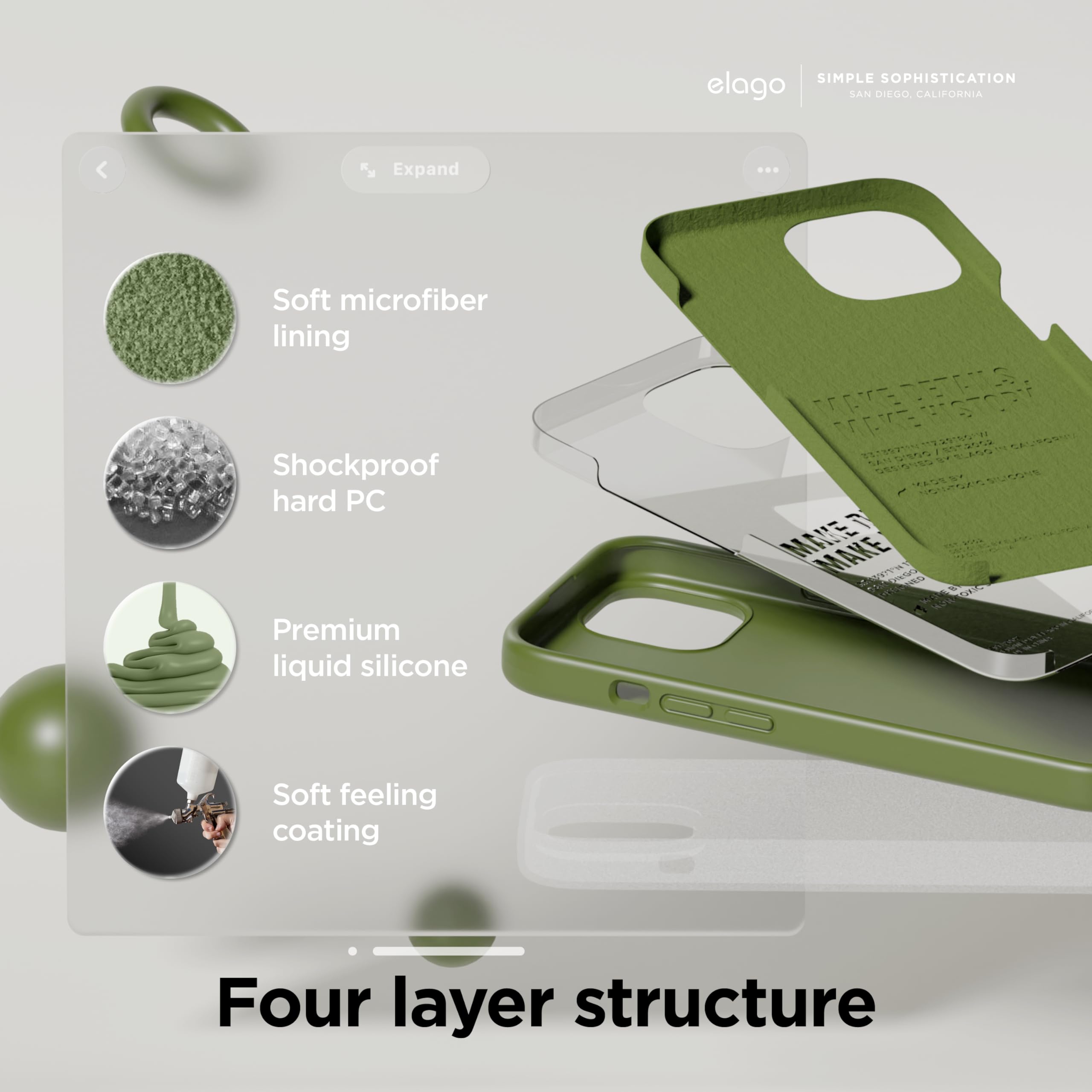 Foto 5 pulgar | Funda De Teléfono Elago Compatible Con Iphone 15 De Silicona Líquida - Venta Internacional.