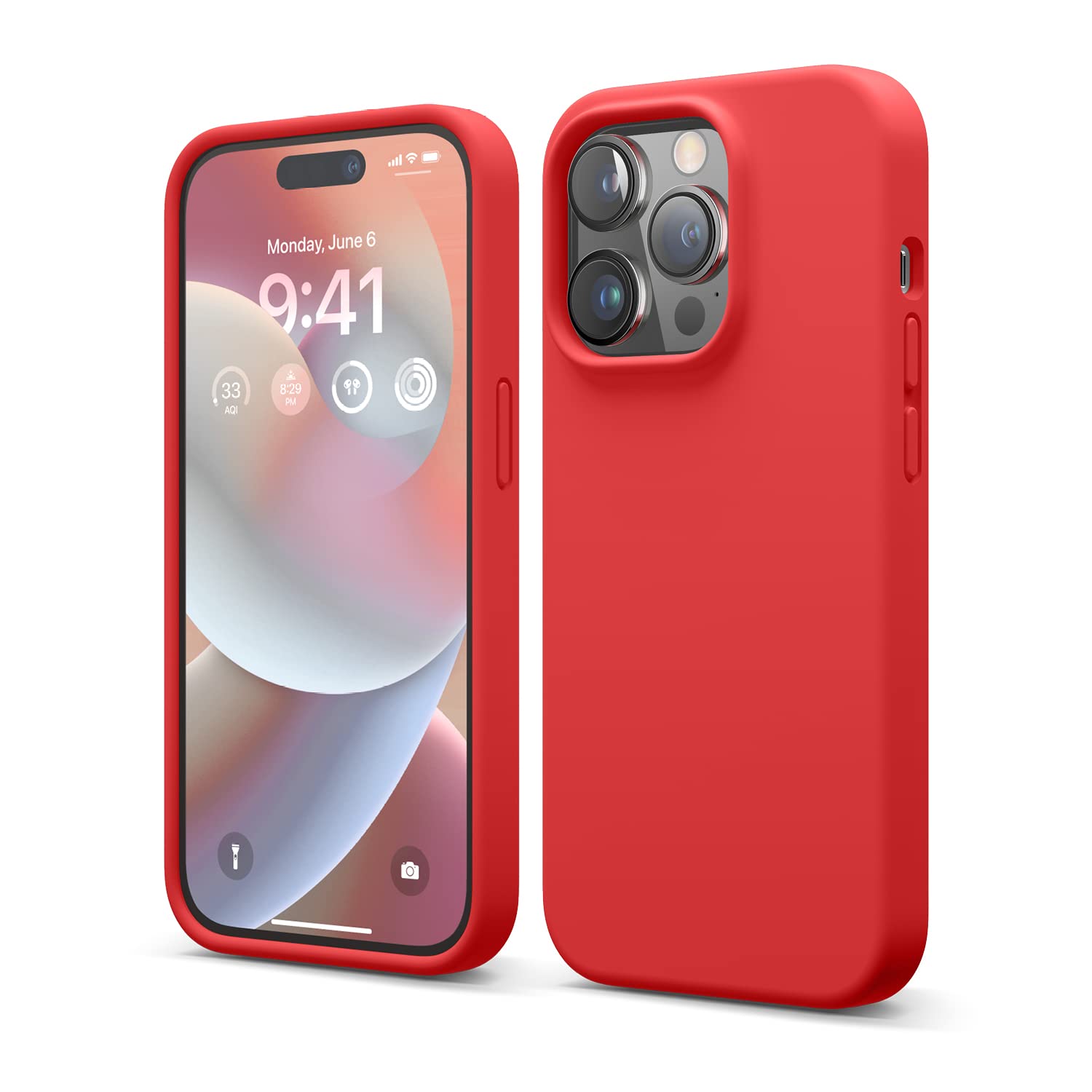 Foto 2 pulgar | Funda De Teléfono Elago Compatible Con Iphone 14 Pro De Silicona Roja - Venta Internacional.