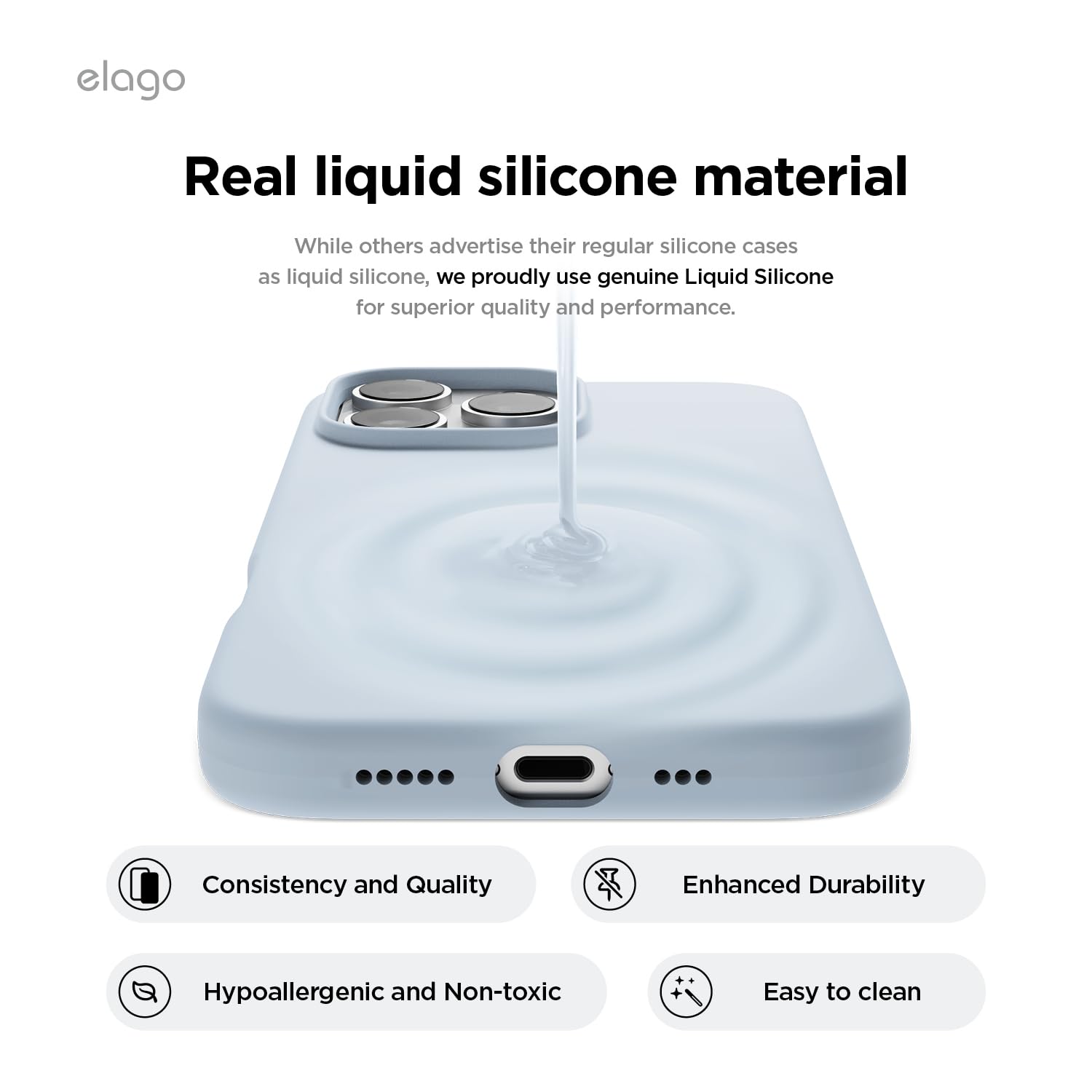 Foto 4 pulgar | Funda De Teléfono Elago Compatible Con Iphone 16 Pro De Silicona - Venta Internacional.