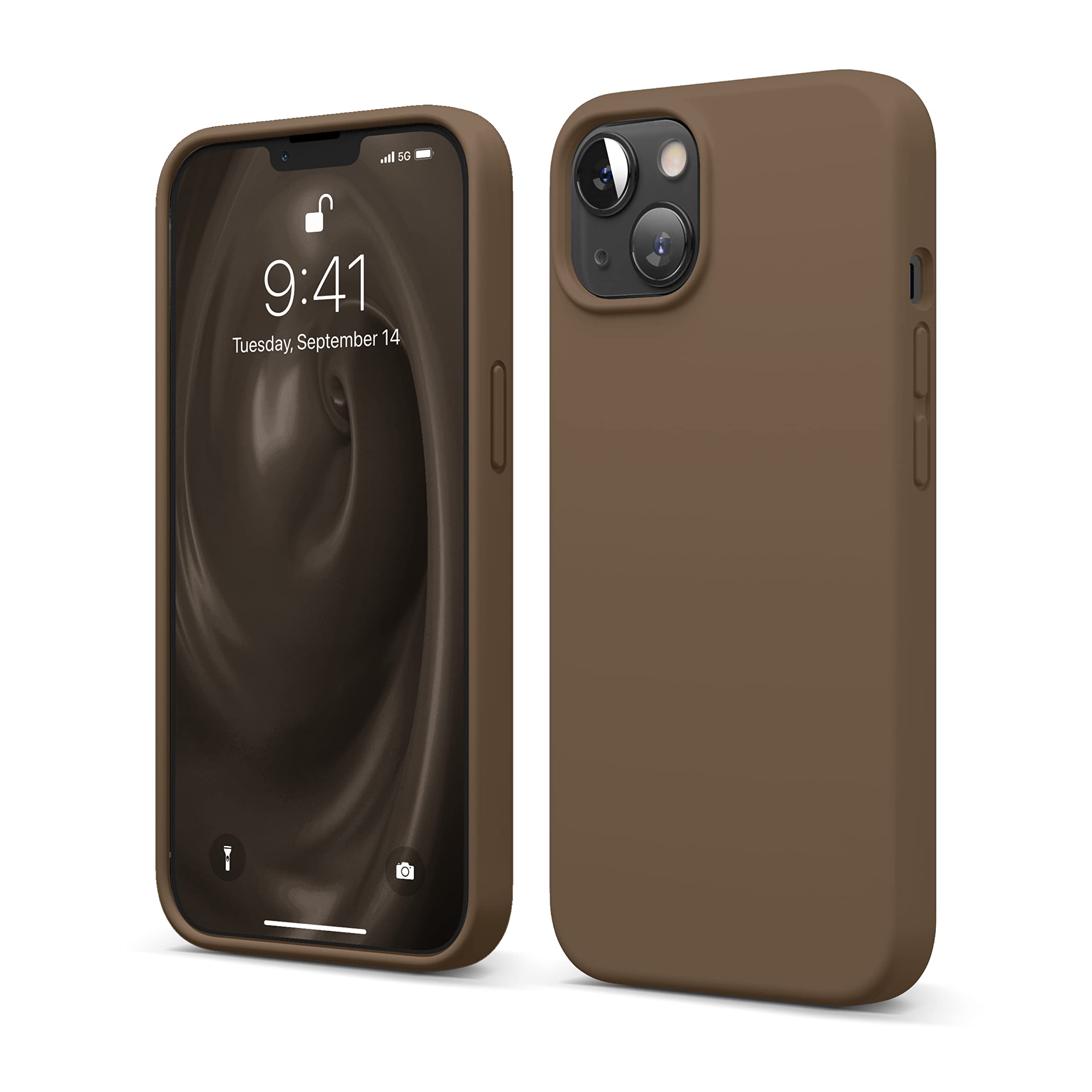 Foto 2 pulgar | Funda Elago Liquid Silicone Compatible Con Iphone 13 De 6.1 Pulgadas, Color Marrón - Venta Internacional.
