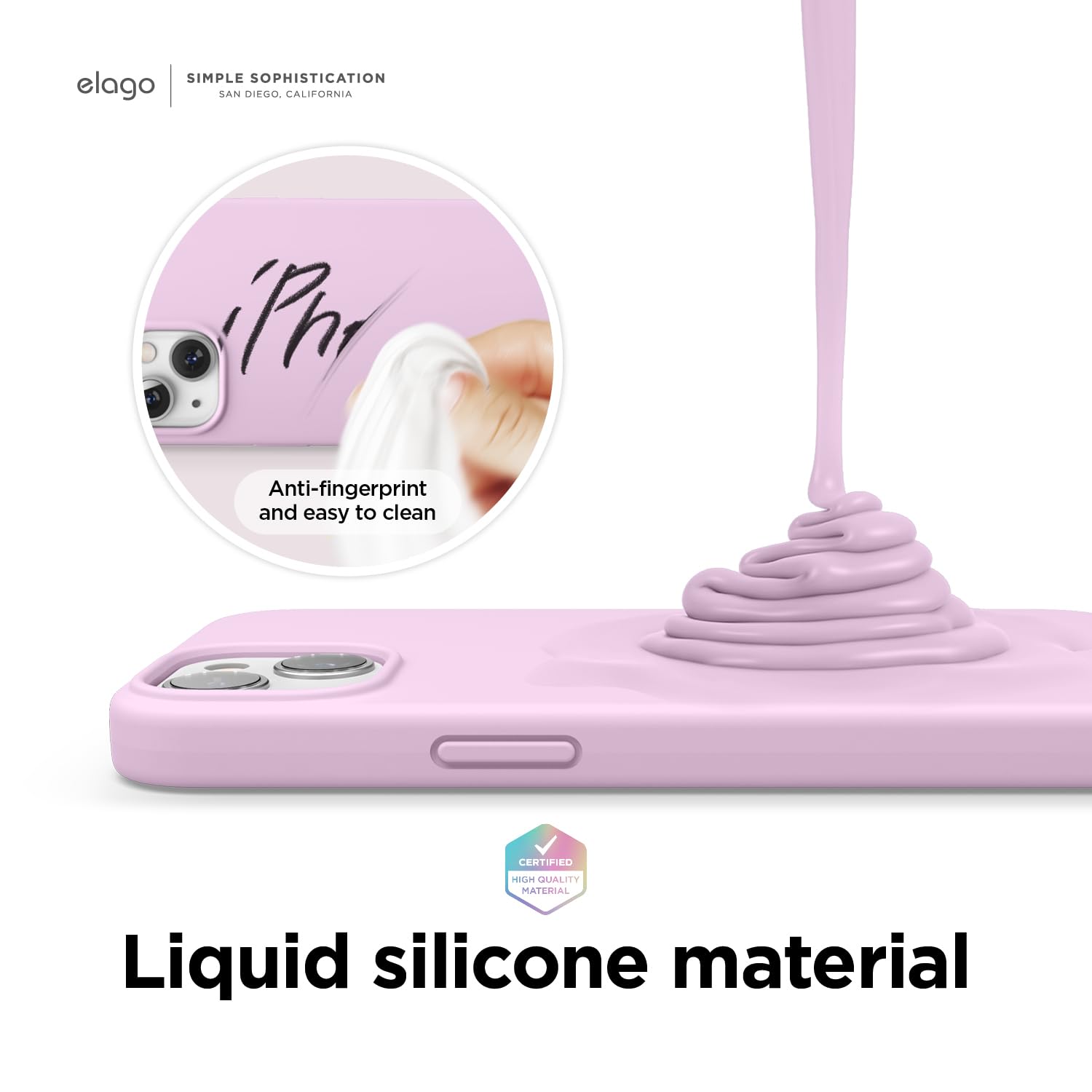Foto 4 pulgar | Funda Elago Liquid Silicone Compatible Con Iphone 13 De 6.1 Pulgadas, Color Lila - Venta Internacional.