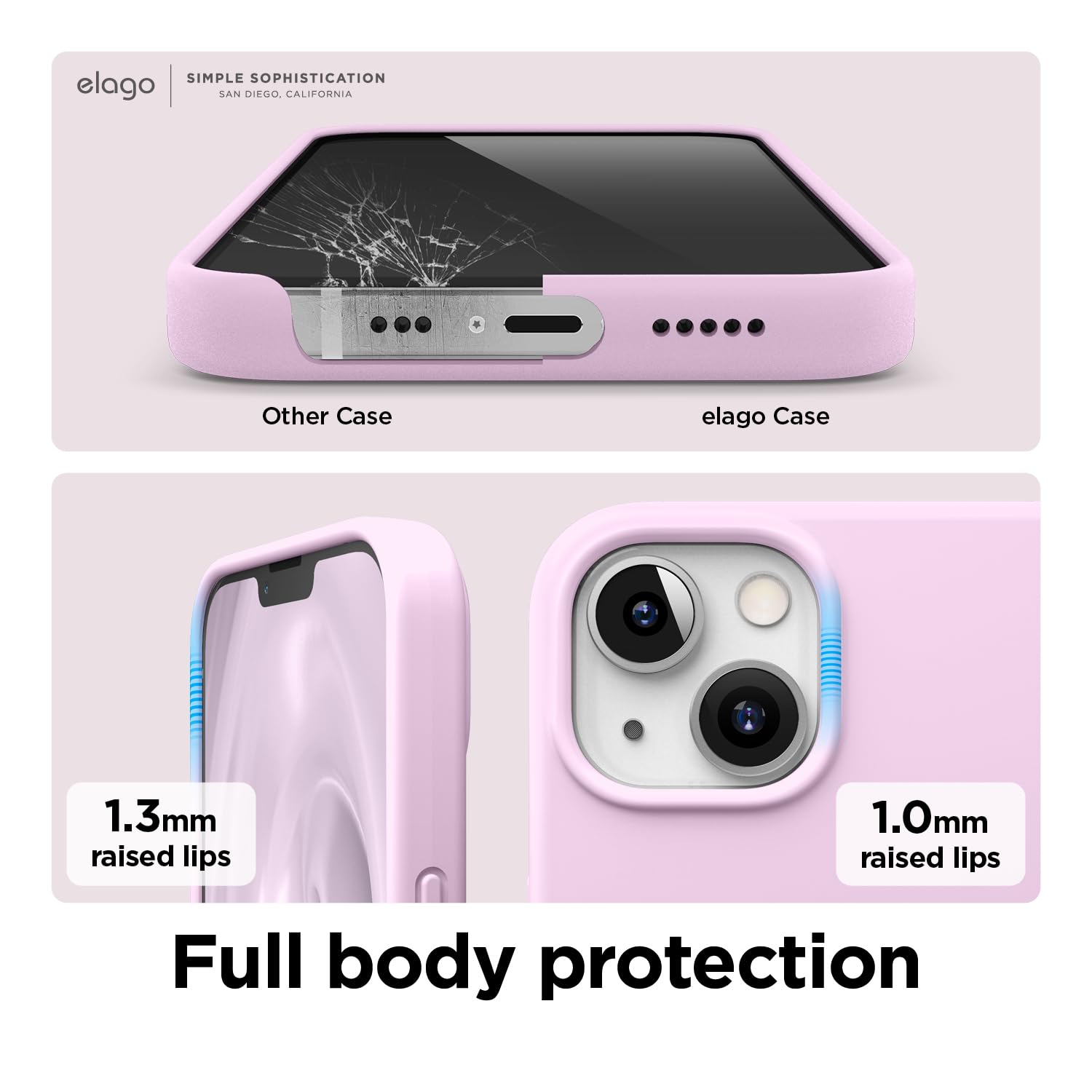 Foto 5 | Funda Elago Liquid Silicone Compatible Con Iphone 13 De 6.1 Pulgadas, Color Lila - Venta Internacional.