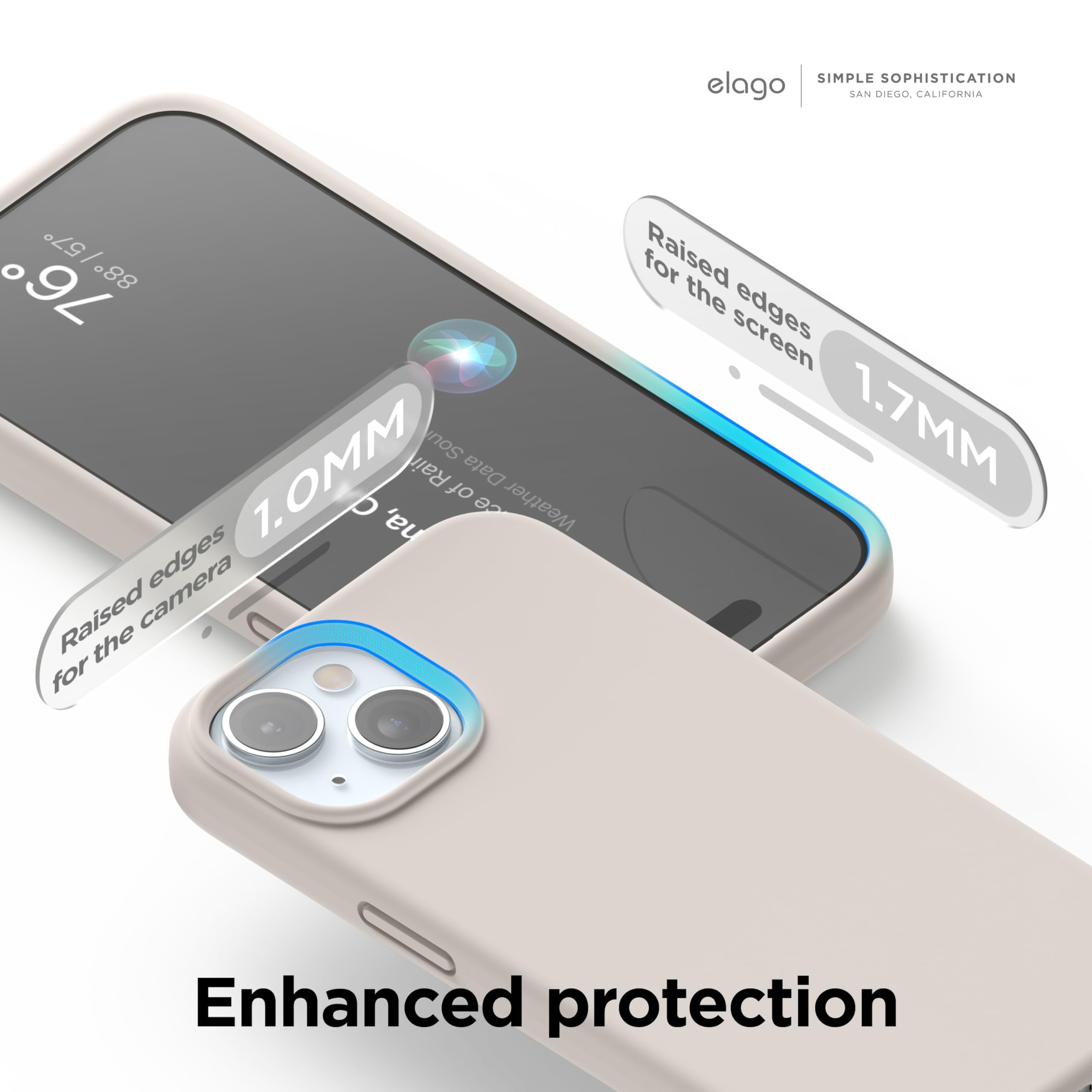 Foto 6 pulgar | Funda Elago Liquid Silicone Compatible Con Iphone 15 Stone - Venta Internacional.