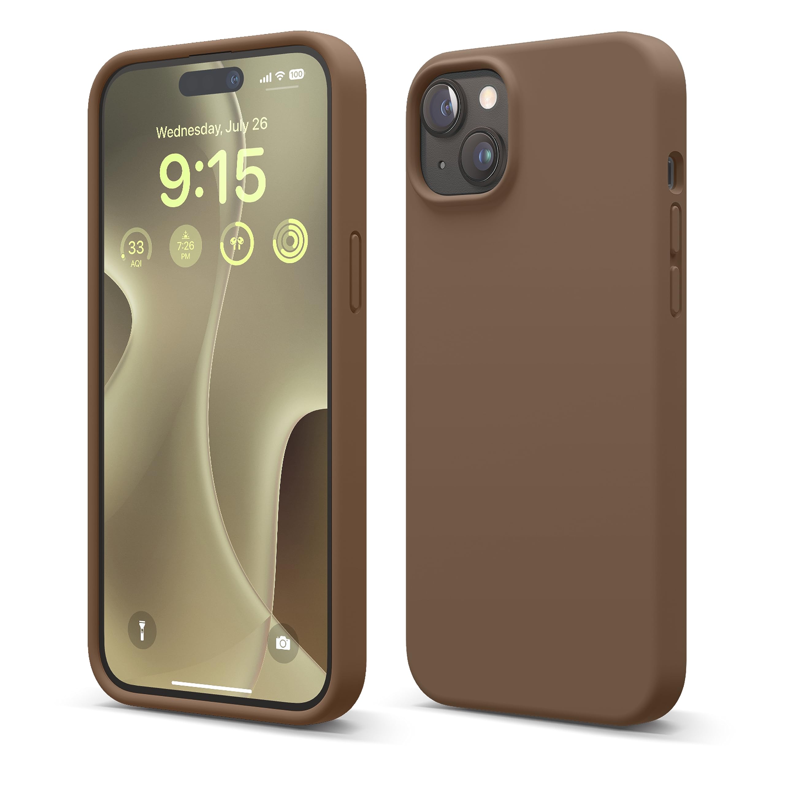 Foto 1 | Funda De Teléfono Elago Compatible Con Iphone 15 Plus De Silicona, Color Marrón - Venta Internacional.