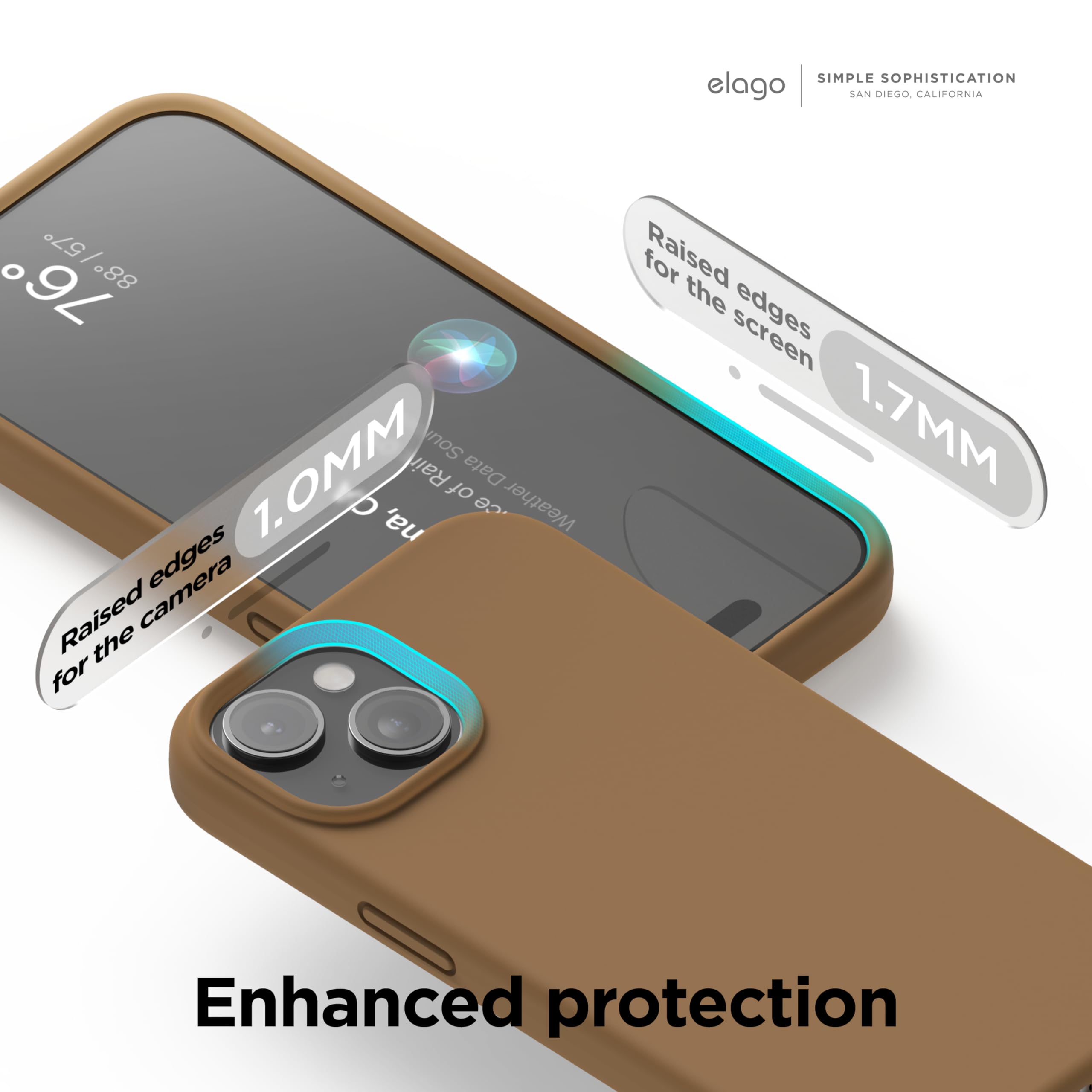 Foto 5 | Funda De Teléfono Elago Compatible Con Iphone 15 Plus De Silicona, Color Marrón - Venta Internacional.