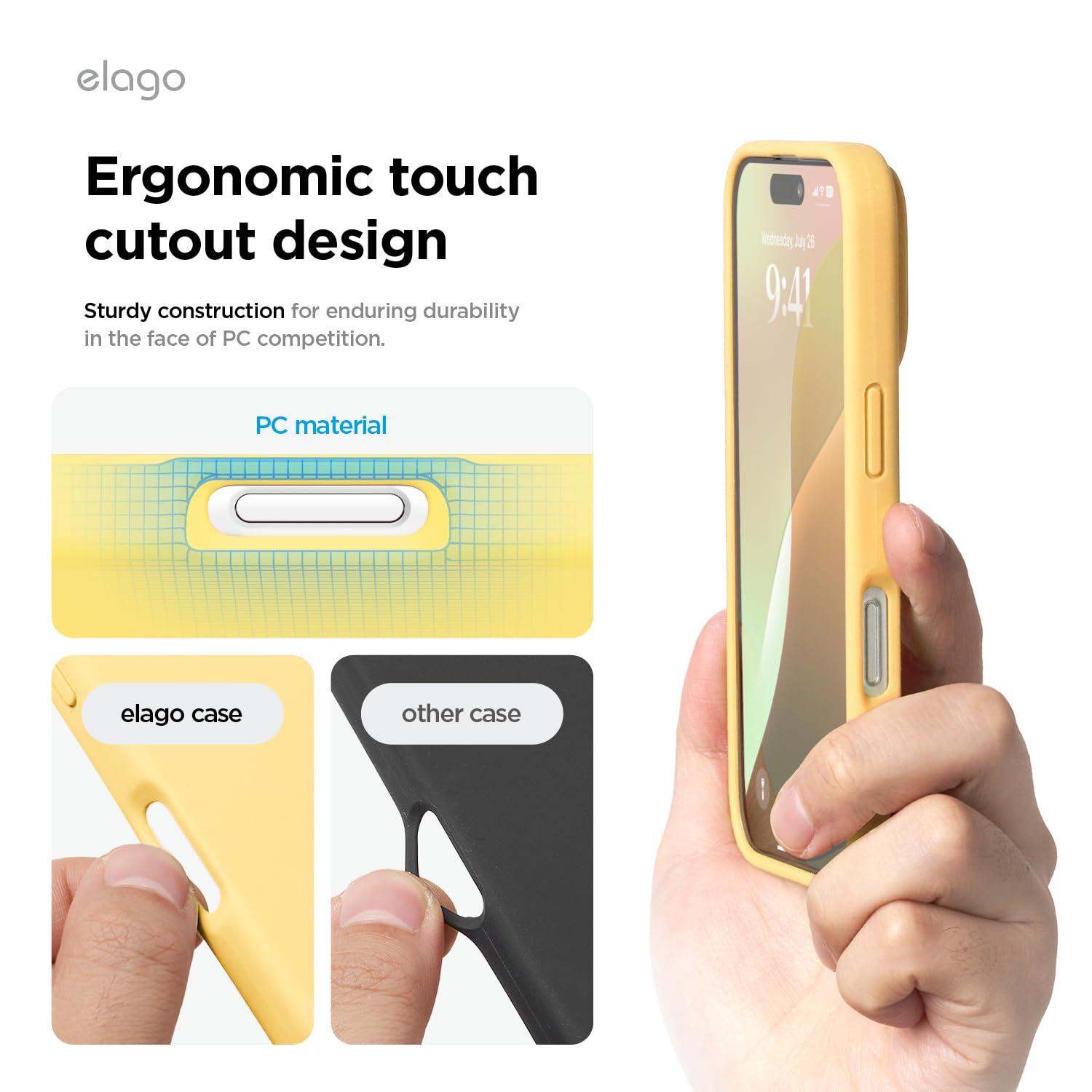 Foto 7 | Funda De Teléfono Elago Compatible Con Iphone 16 Pro Silicone Yell - Venta Internacional.