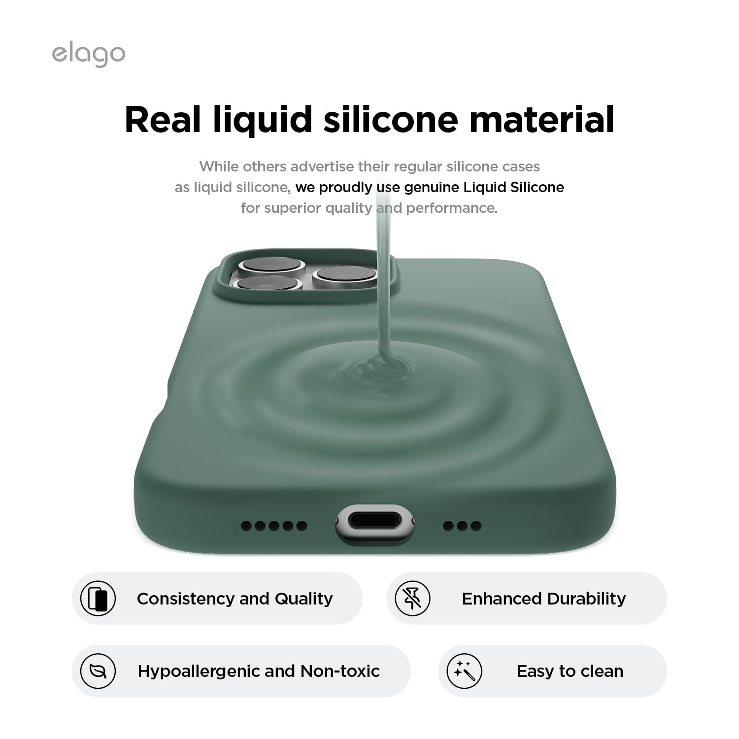Foto 6 pulgar | Funda De Teléfono Elago Magnetic Silicone Para Iphone 16 Pro Max 6.9 - Venta Internacional.