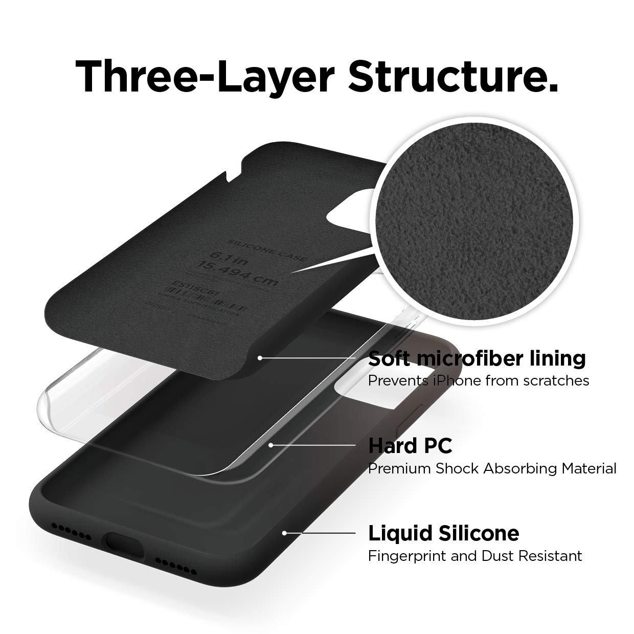 Foto 3 pulgar | Funda De Teléfono Elago Compatible Con Iphone 11 De Silicona Líquida - Venta Internacional.
