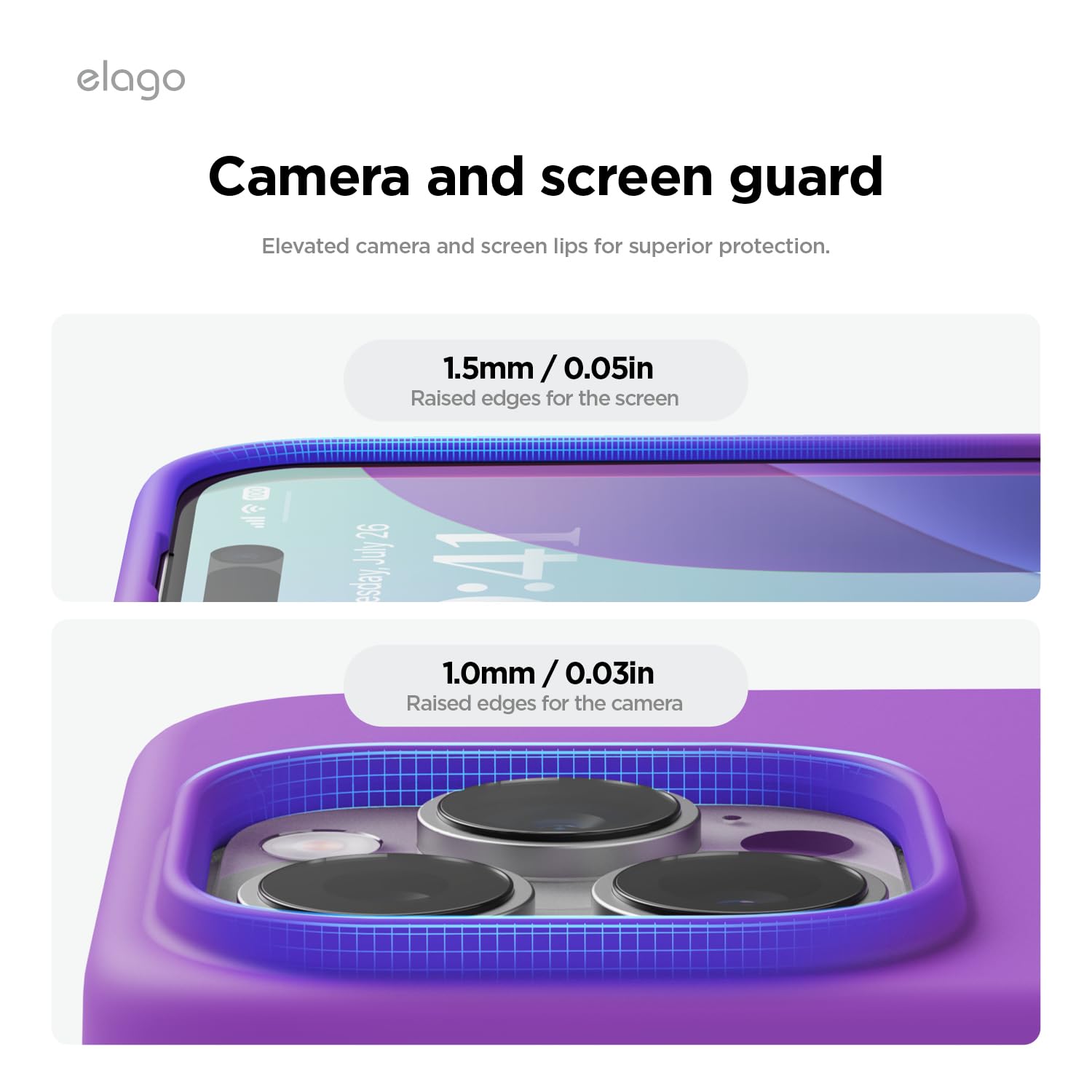 Foto 5 | Funda De Teléfono Elago Compatible Con Iphone 16 Pro Silicone Purp - Venta Internacional.