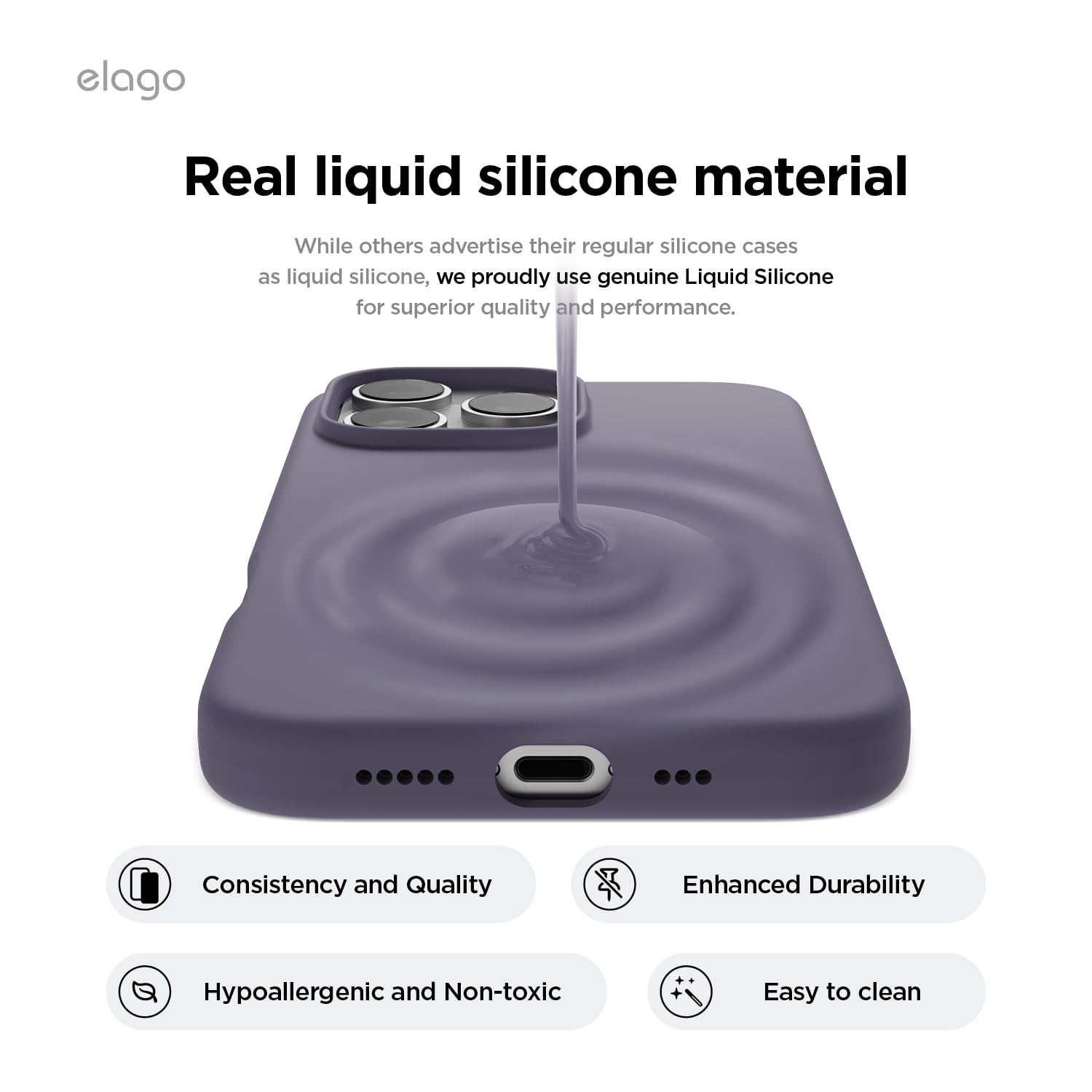 Foto 3 | Funda De Teléfono Elago Compatible Con Iphone 16 Pro De Silicona - Venta Internacional.