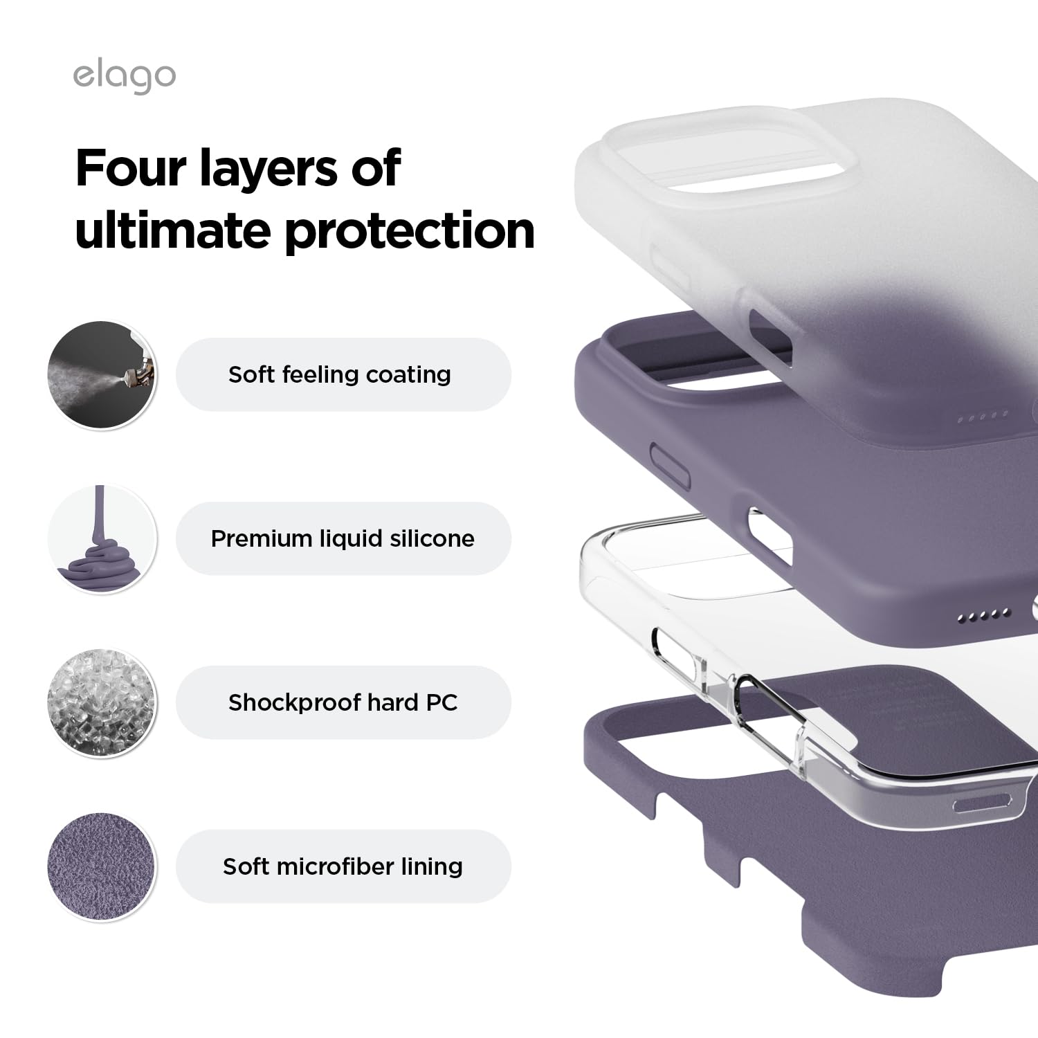 Foto 4 | Funda De Teléfono Elago Compatible Con Iphone 16 Pro De Silicona - Venta Internacional.