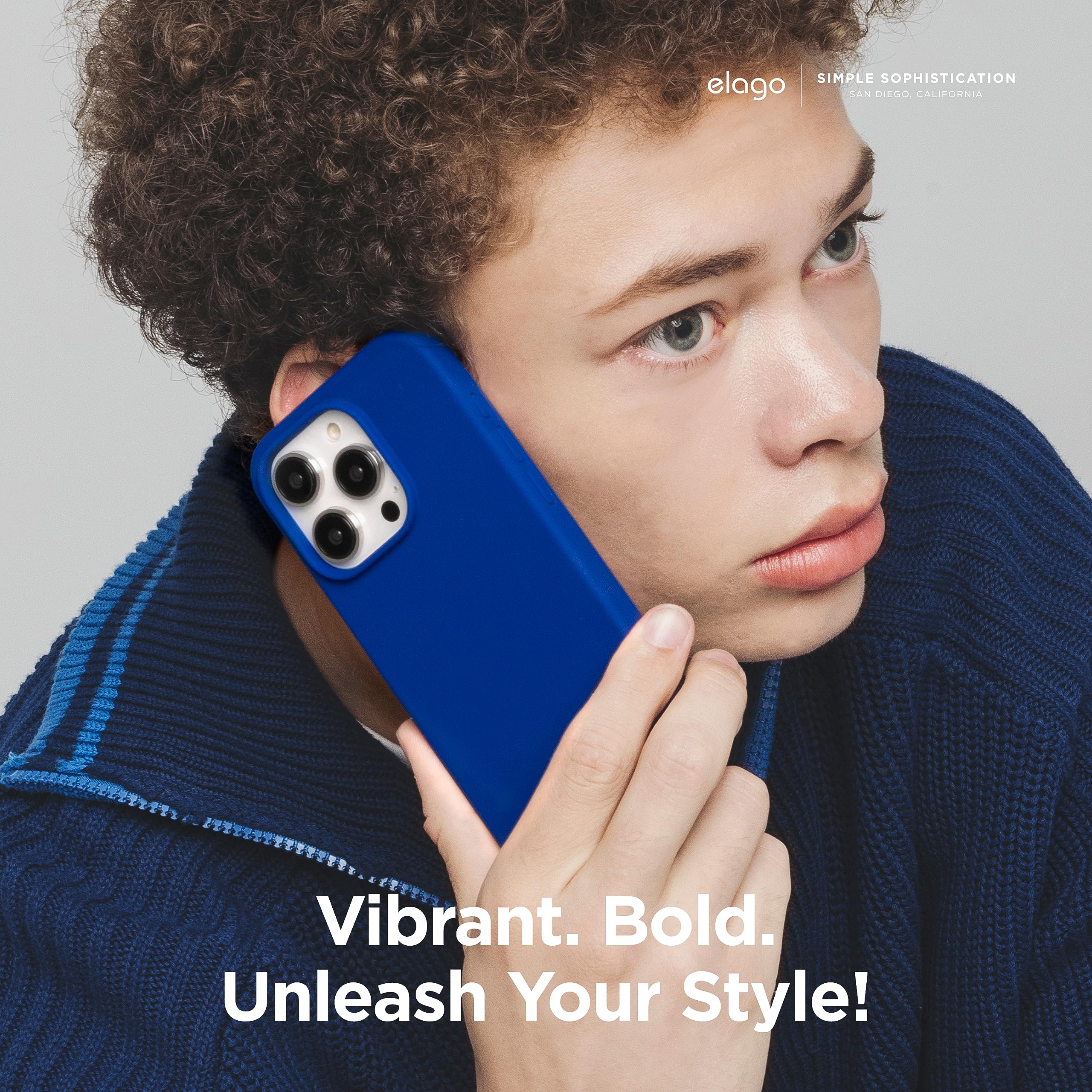 Foto 7 pulgar | Funda De Silicona Líquida Elago Para Iphone 15 Plus, Color Azul Cobalto - Venta Internacional.