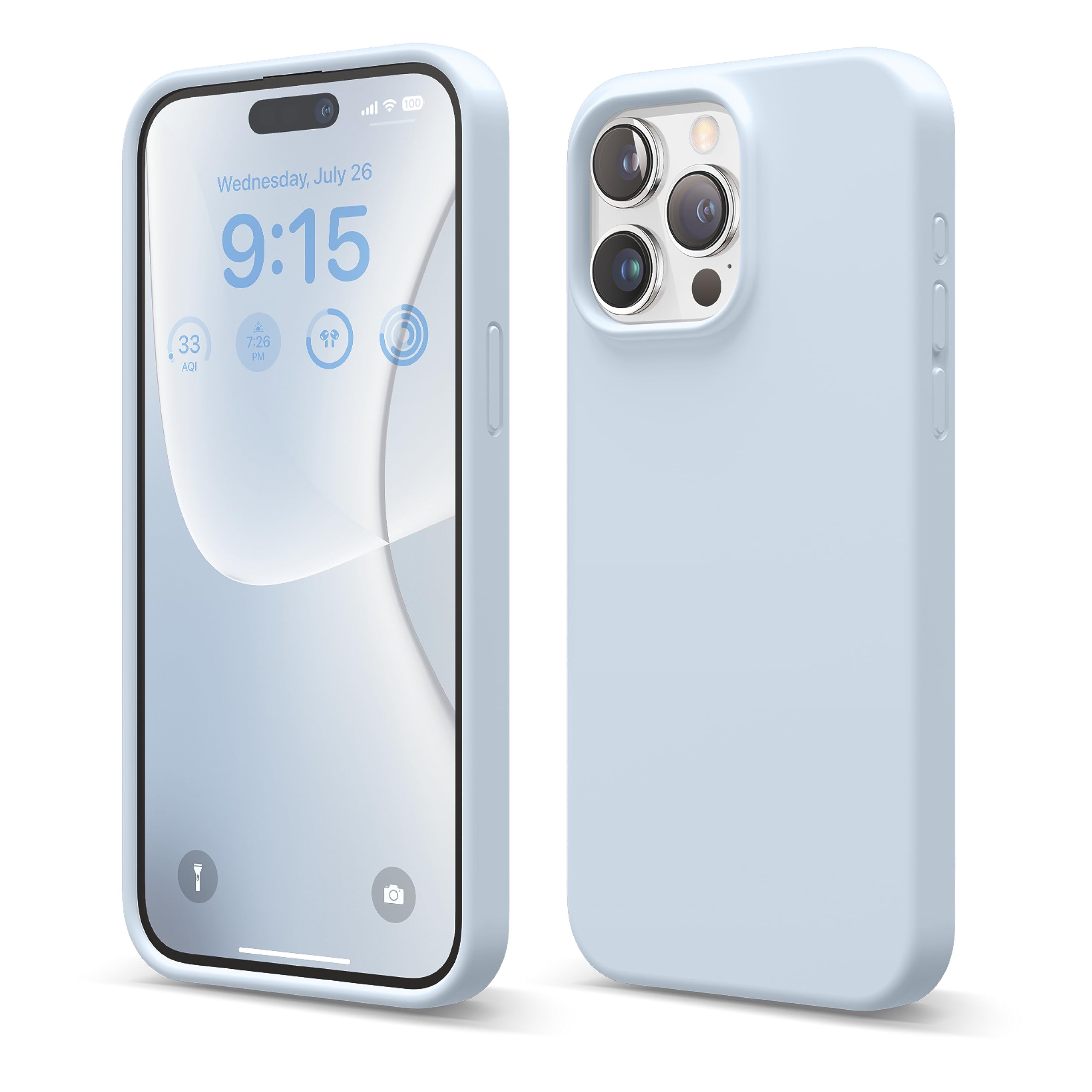 Foto 2 pulgar | Funda De Silicona Líquida Elago Para Iphone 15 Pro Max, Azul Claro - Venta Internacional.