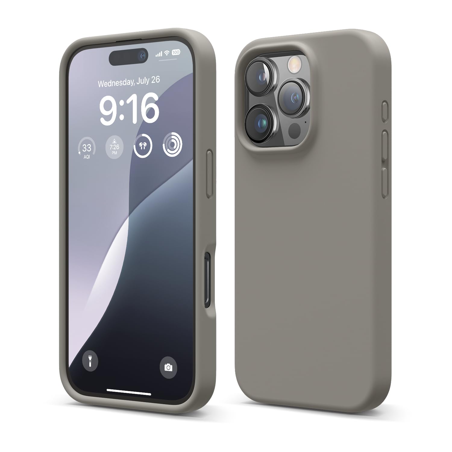 Foto 1 | Funda De Teléfono Elago Compatible Con Iphone 16 Pro, Silicona Gris - Venta Internacional.