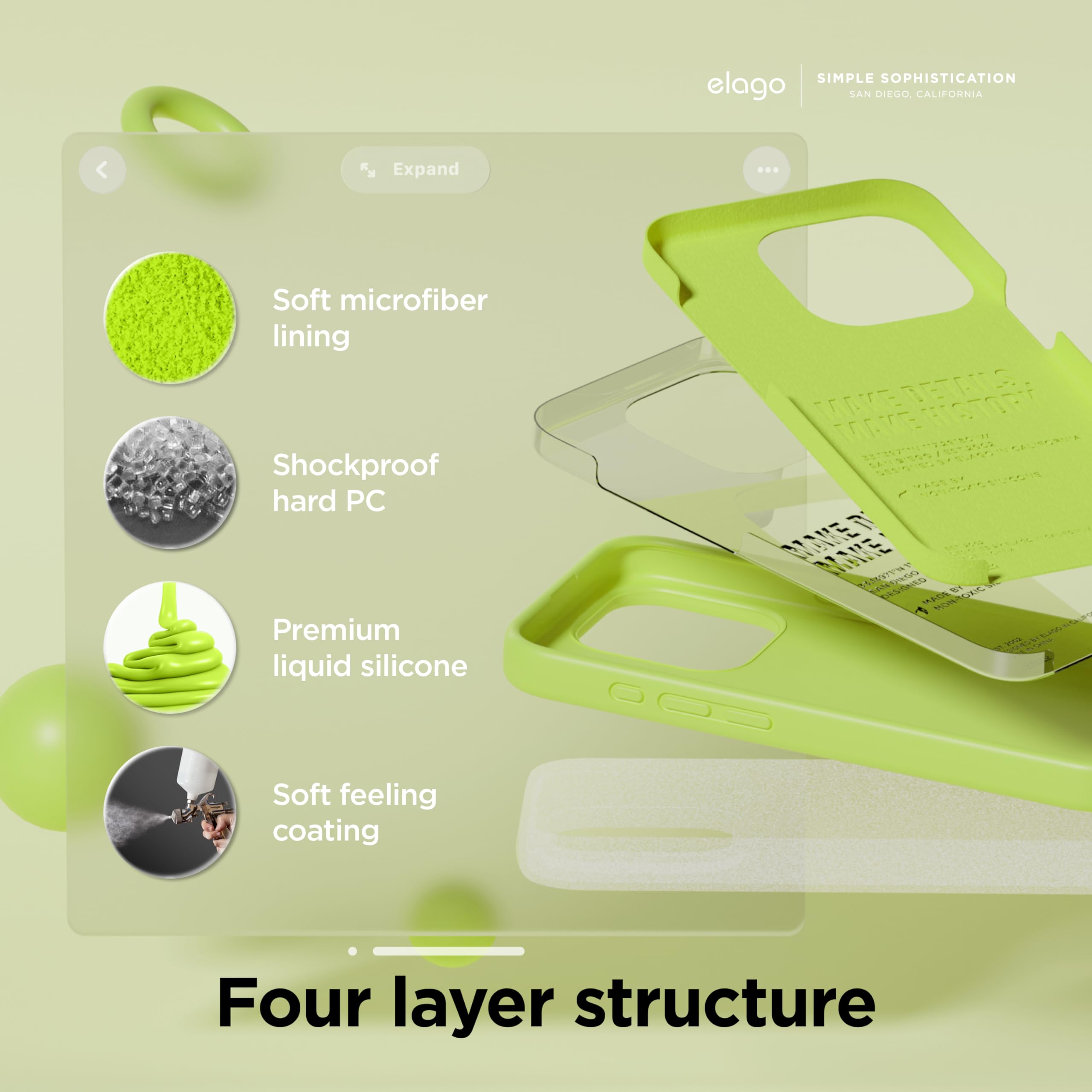 Foto 5 pulgar | Funda De Teléfono Elago Liquid Silicone Compatible Con Iphone 15 Pro - Venta Internacional.