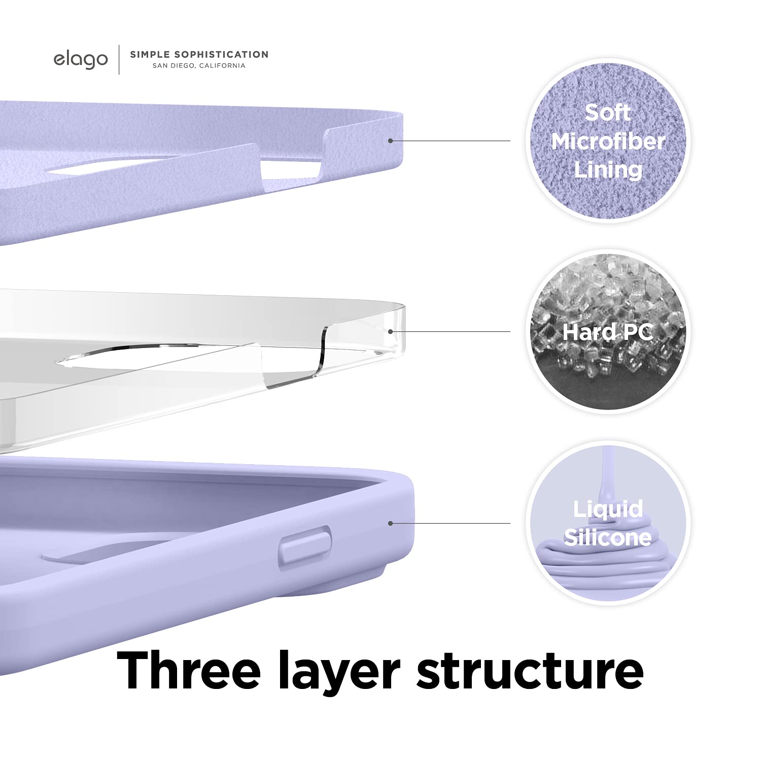 Foto 2 | Funda De Silicona Líquida Elago Para Iphone 13 Pro Max, Color Malva - Venta Internacional.