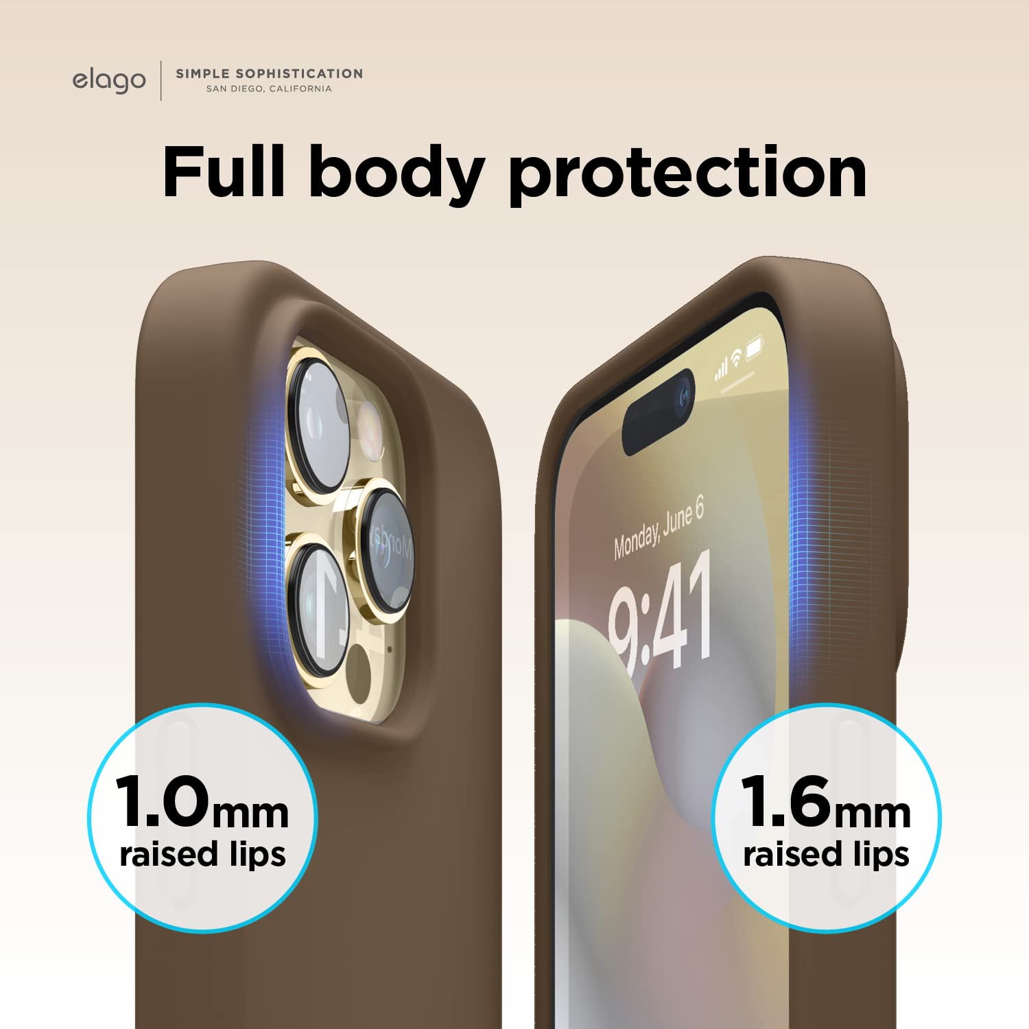Foto 6 | Funda De Teléfono Elago Compatible Con Iphone 14 Pro Max Brown - Venta Internacional.