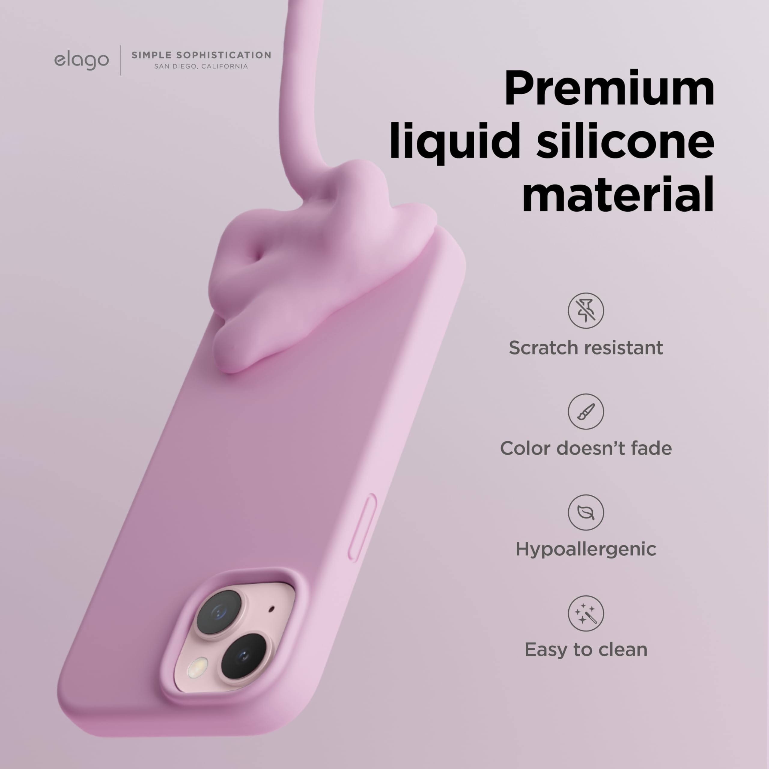 Foto 3 | Funda De Silicona Líquida Elago Para Iphone 15, Color Rosa Intenso - Venta Internacional.