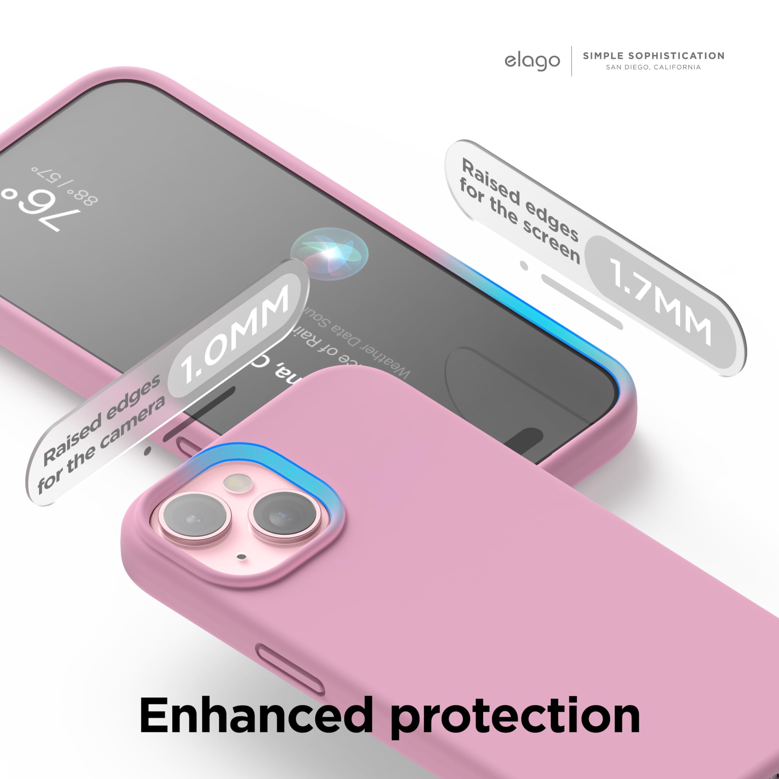 Foto 6 pulgar | Funda De Silicona Líquida Elago Para Iphone 15, Color Rosa Intenso - Venta Internacional.