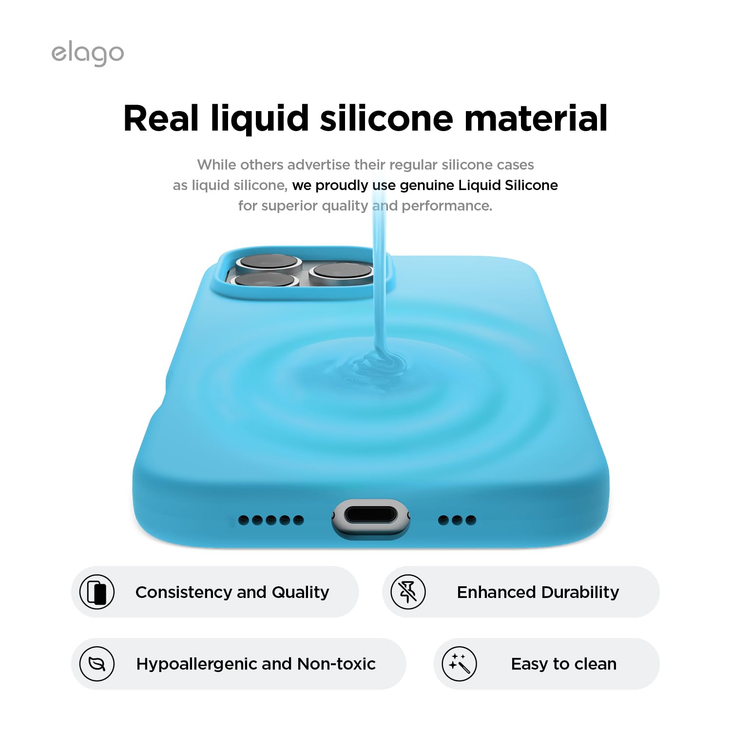 Foto 4 pulgar | Funda De Teléfono Elago Compatible Con Iphone 16 Pro Max De Silicona - Venta Internacional.
