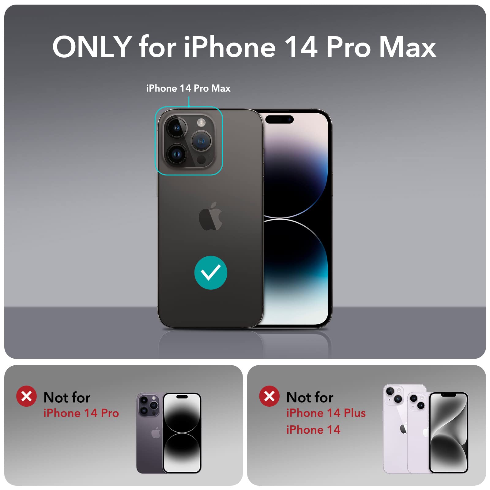 Foto 3 pulgar | Funda Esr Para Iphone 14 Pro Max Con Soporte Magsafe Clear Black - Venta Internacional.
