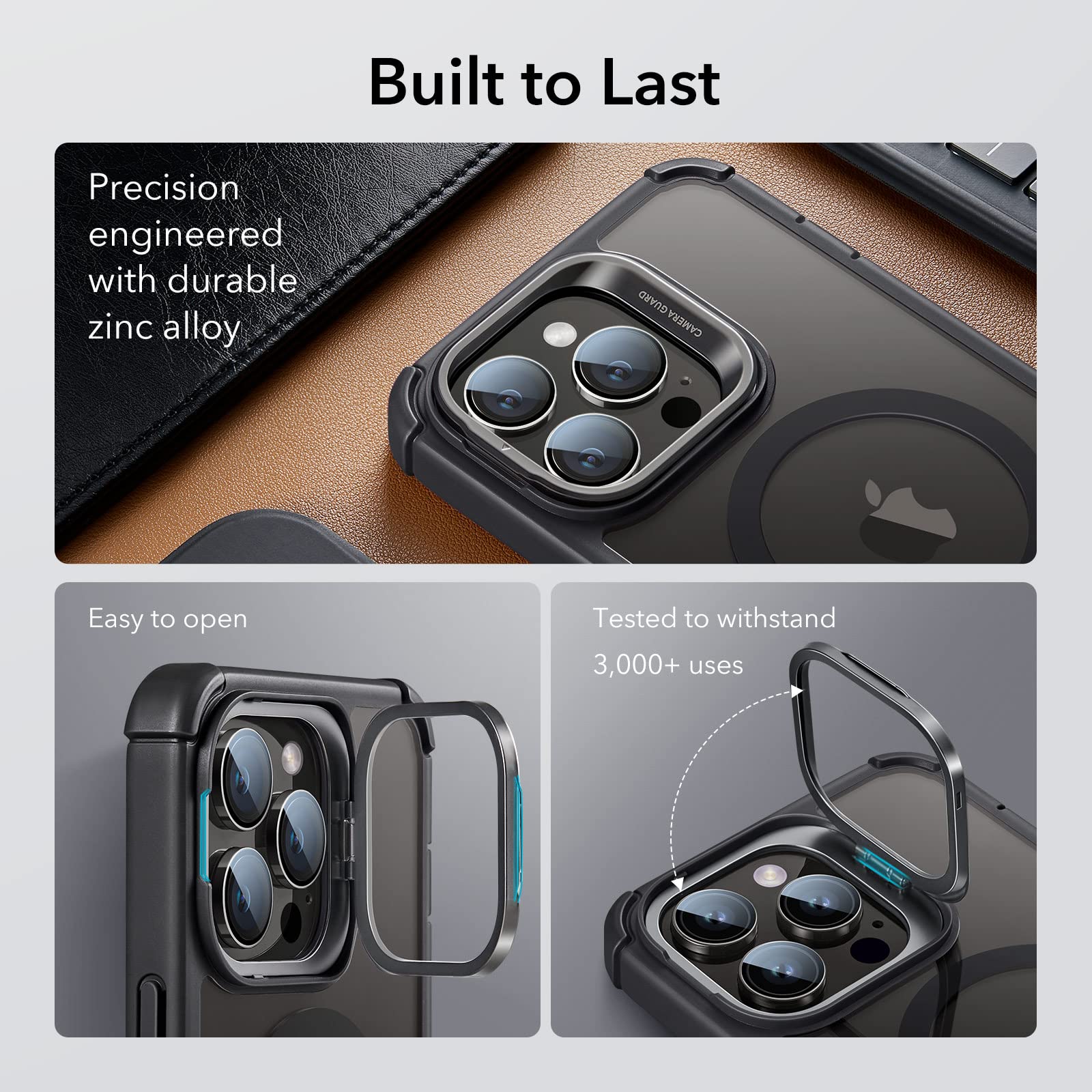 Foto 8 pulgar | Funda Esr Para Iphone 14 Pro Max Con Soporte Magsafe Clear Black - Venta Internacional.