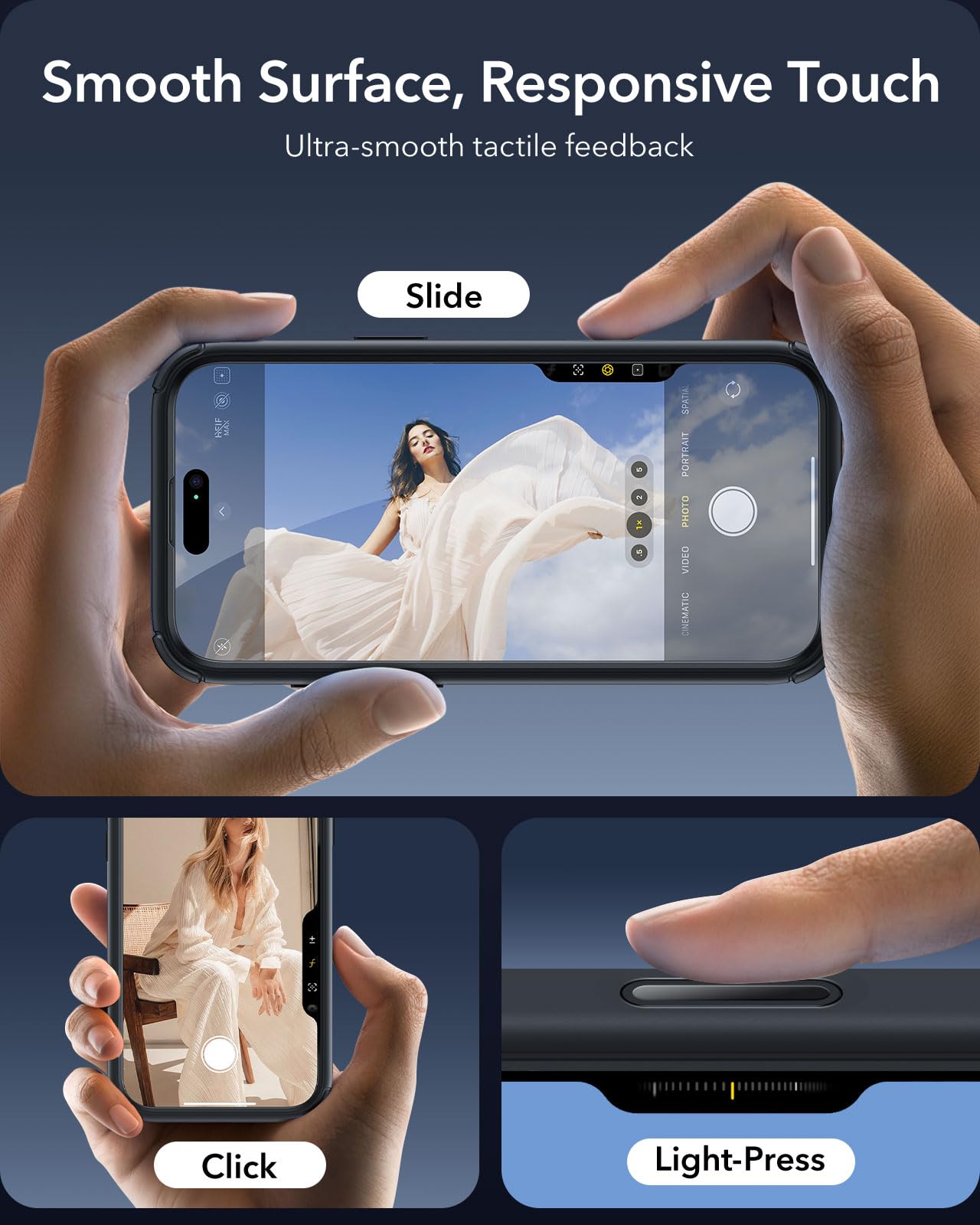 Foto 5 pulgar | Funda Esr Para Iphone 16 Pro Max Con Soporte Y Control De Cámara Bla - Venta Internacional.