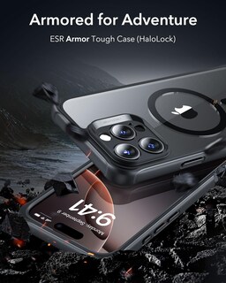 Foto 2 | Funda De Teléfono Esr Para Iphone 16 Pro Max Con Vidrio Templado Negro - Venta Internacional.