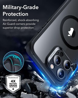 Foto 4 | Funda De Teléfono Esr Para Iphone 16 Pro Max Con Vidrio Templado Negro - Venta Internacional.