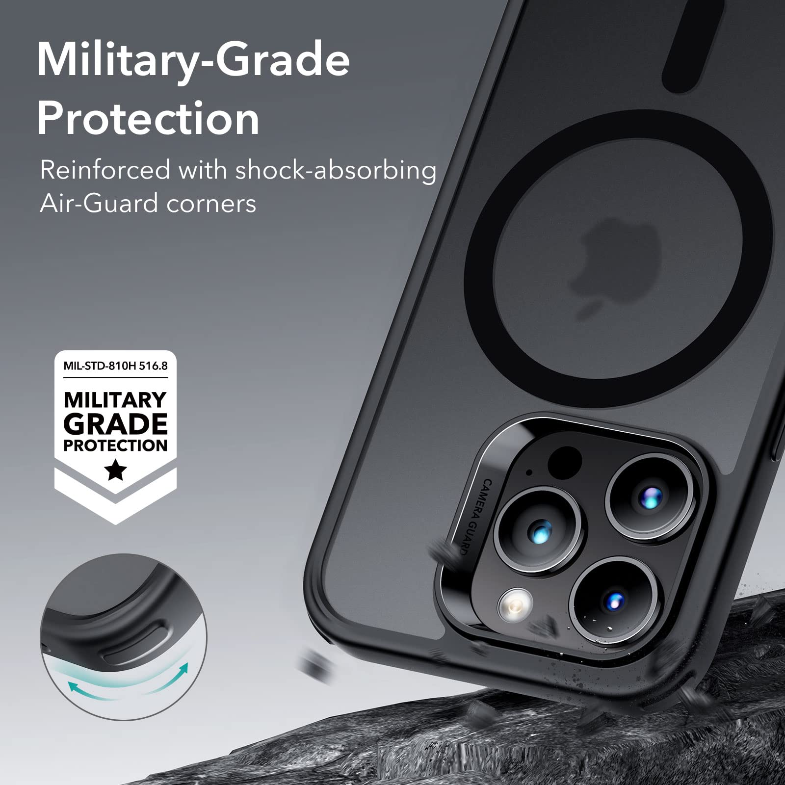 Foto 7 pulgar | Funda Esr Para Iphone 14 Pro Con Magsafe, Negra A Prueba De Golpes - Venta Internacional.