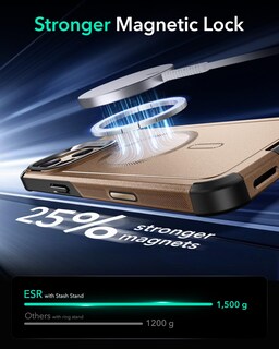 Foto 7 | Funda De Teléfono Esr Para Iphone 16 Pro Con Soporte De 7 M De Caída, Oro Rosa - Venta Internacional.