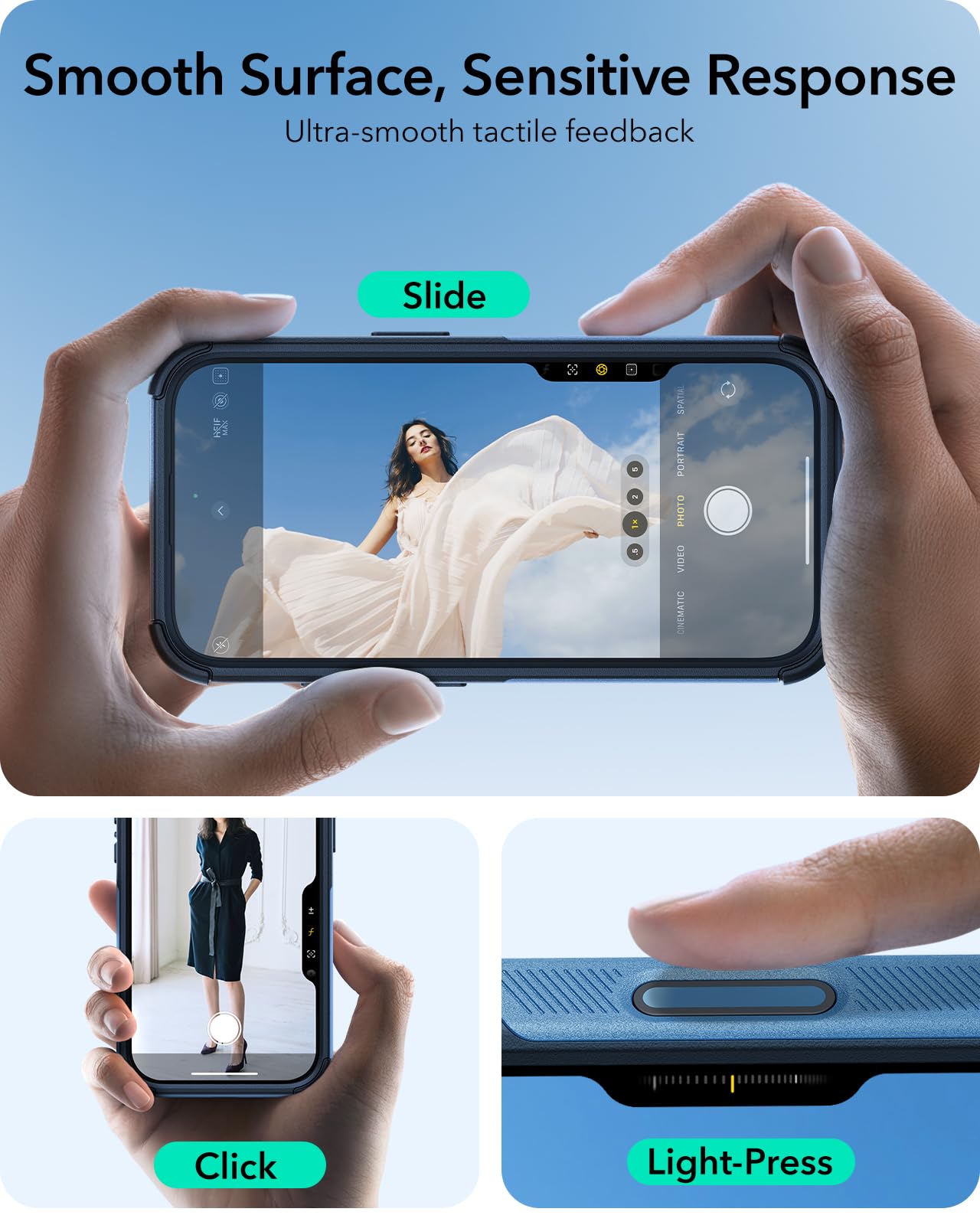 Foto 5 pulgar | Funda De Teléfono Esr Para Iphone 16 Con Soporte, Magsafe, Azul Claro - Venta Internacional.