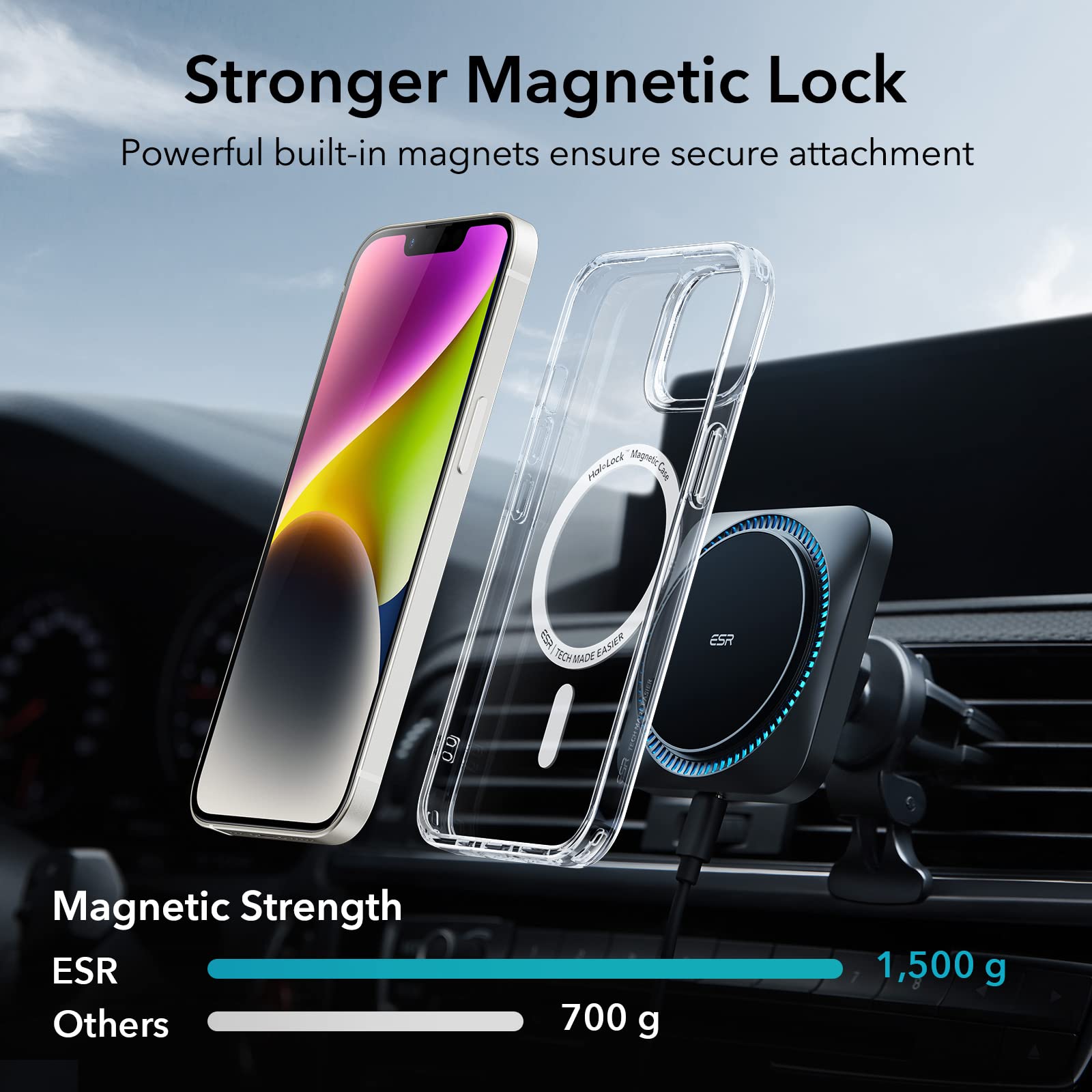 Foto 5 pulgar | Funda Esr Para Iphone 14/iphone 13 Con Magsafe Clear - Venta Internacional.