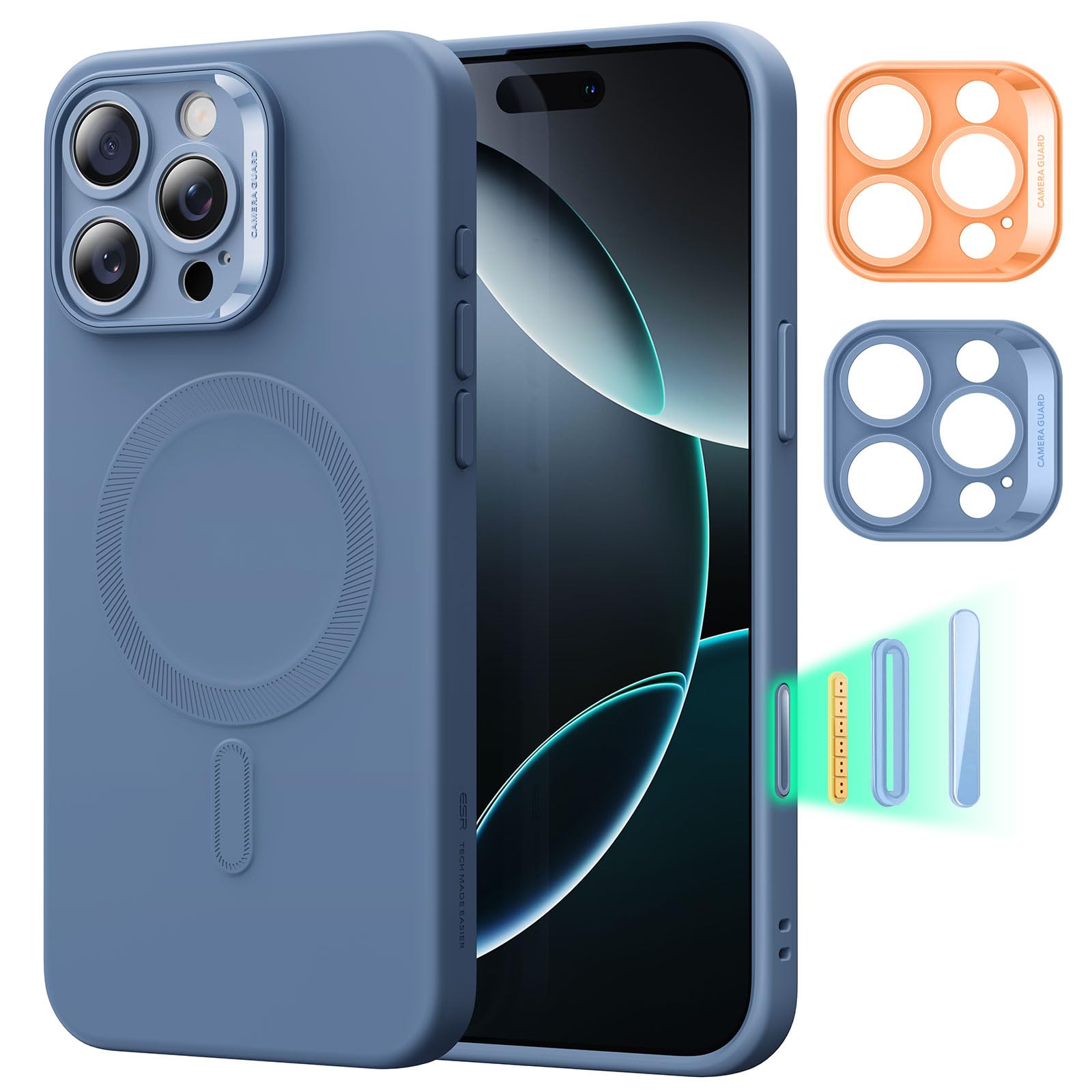 Foto 1 | Funda Esr Para Iphone 16 Pro Con Magsafe, A Prueba De Golpes, Color Azul Claro - Venta Internacional.