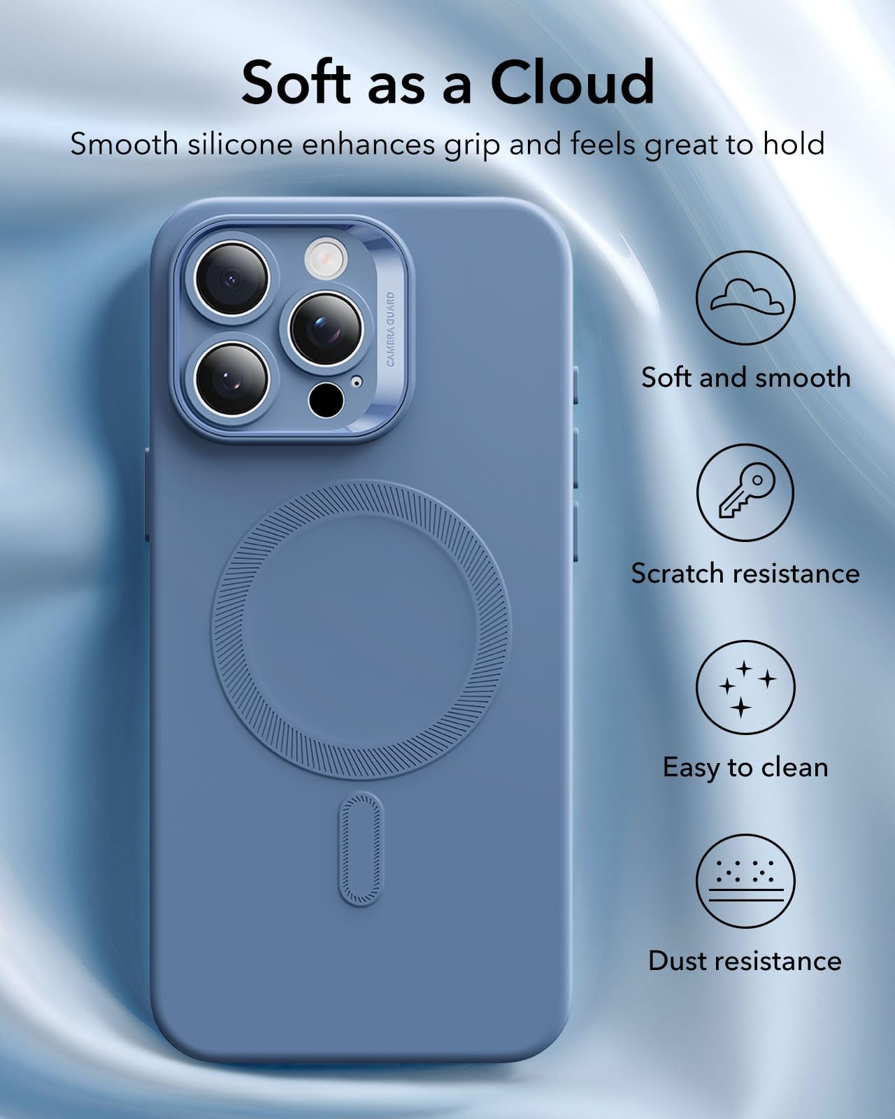 Foto 4 | Funda Esr Para Iphone 16 Pro Con Magsafe, A Prueba De Golpes, Color Azul Claro - Venta Internacional.