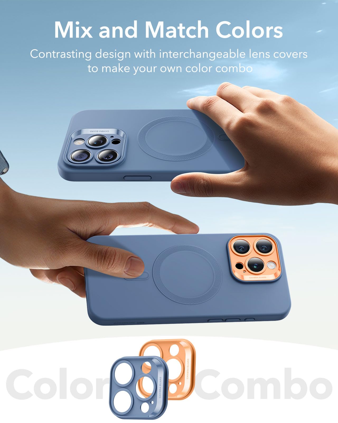 Foto 6 pulgar | Funda Esr Para Iphone 16 Pro Con Magsafe, A Prueba De Golpes, Color Azul Claro - Venta Internacional.