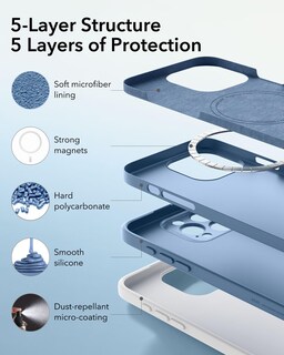 Foto 6 | Funda Esr Para Iphone 16 Pro Con Magsafe, A Prueba De Golpes, Color Azul Claro - Venta Internacional.