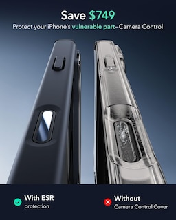 Foto 3 | Funda Esr Para Iphone 16 Pro Con Soporte, Control De Cámara Transparente - Venta Internacional.