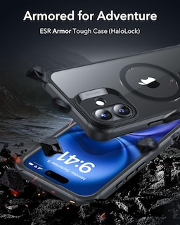 Foto 2 | Funda De Teléfono Esr Para Iphone 16 Con Vidrio Templado Negro Transparente - Venta Internacional.