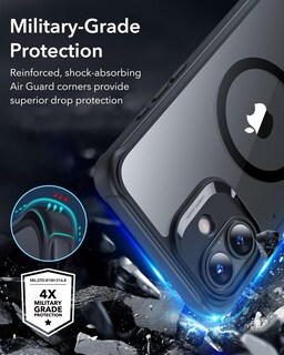 Foto 4 | Funda De Teléfono Esr Para Iphone 16 Con Vidrio Templado Negro Transparente - Venta Internacional.