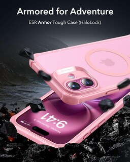Foto 2 | Funda De Teléfono Esr Para Iphone 16 Plus Con Vidrio Templado Rosa - Venta Internacional.