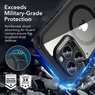Foto 4 | Funda De Teléfono Esr Para Iphone 15 Pro Max Con Vidrio Templado Negro - Venta Internacional.