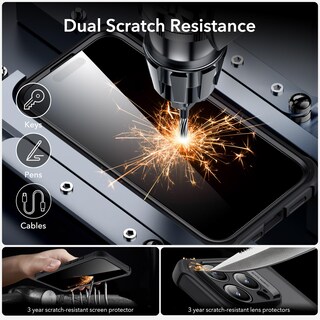 Foto 7 | Funda De Teléfono Esr Para Iphone 15 Pro Max Con Vidrio Templado Negro - Venta Internacional.