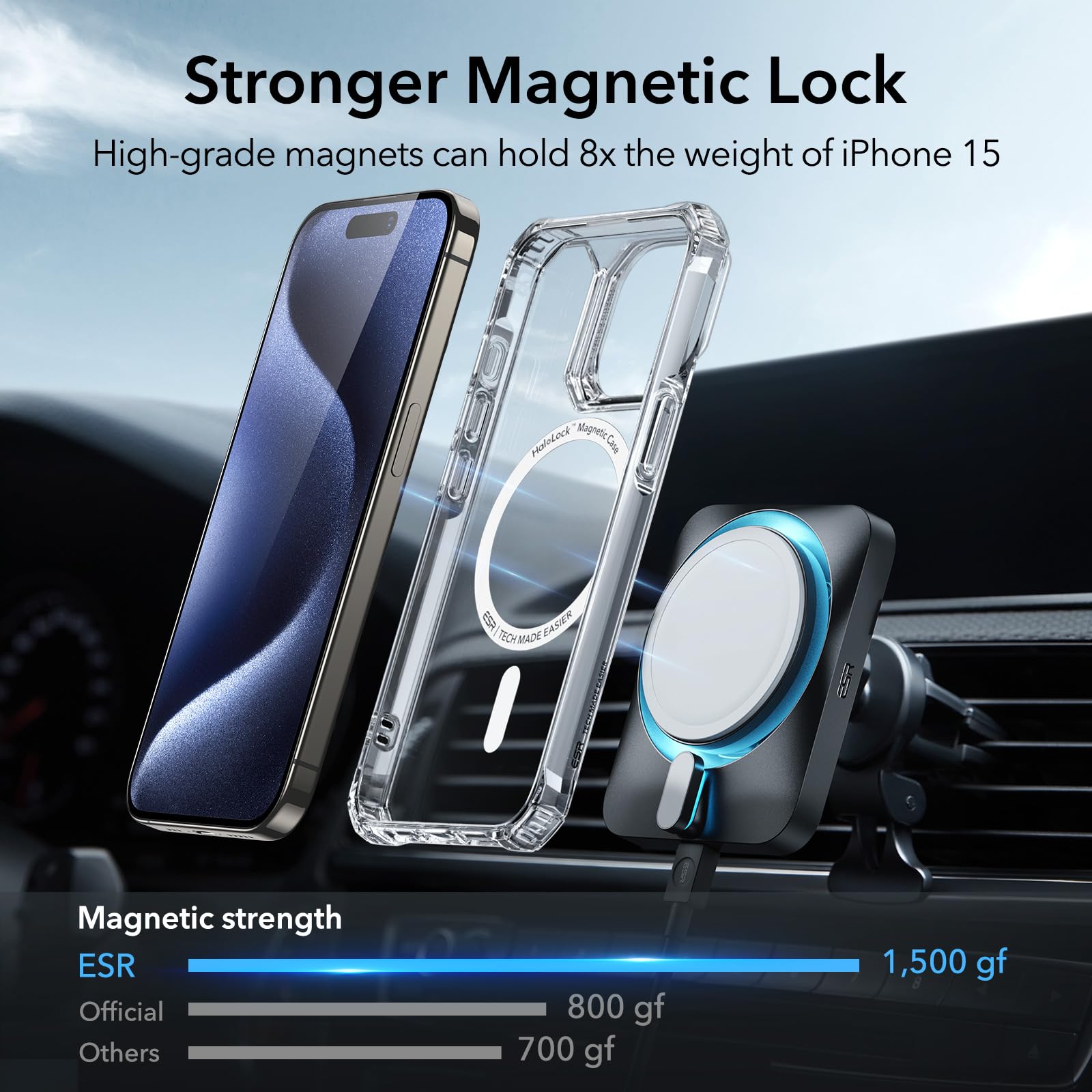 Foto 4 pulgar | Funda De Teléfono Esr Para Iphone 15 Pro Max Con Protectores De Pantalla - Venta Internacional.