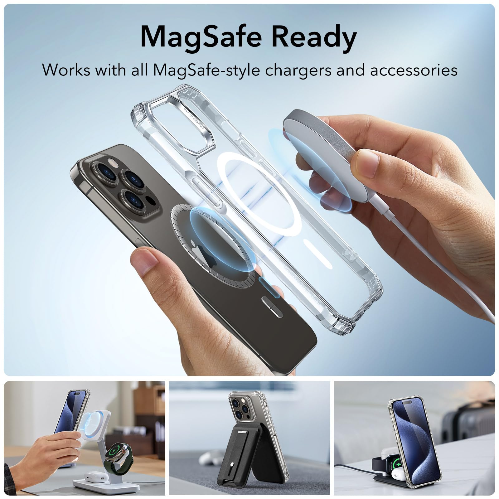 Foto 6 | Funda De Teléfono Esr Para Iphone 15 Pro Max Con Protectores De Pantalla - Venta Internacional.