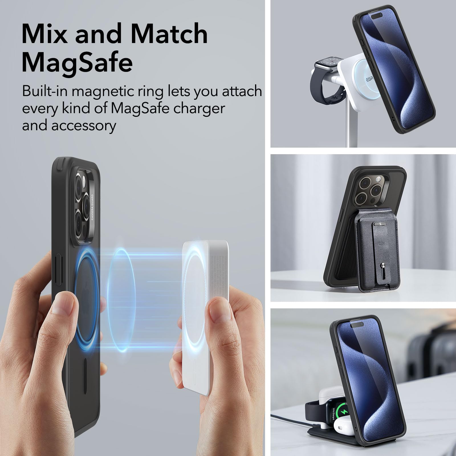 Foto 7 pulgar | Funda De Teléfono Esr Para Iphone 15 Pro Max Con Magsafe, Amarilla - Venta Internacional.