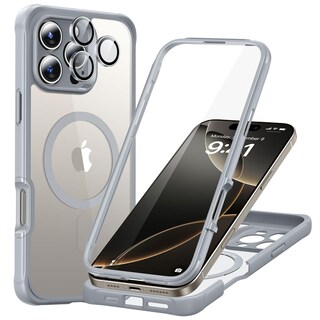 Foto 1 | Funda De Teléfono Esr Para Iphone 16 Pro Con Vidrio Templado Gris Transparente - Venta Internacional.