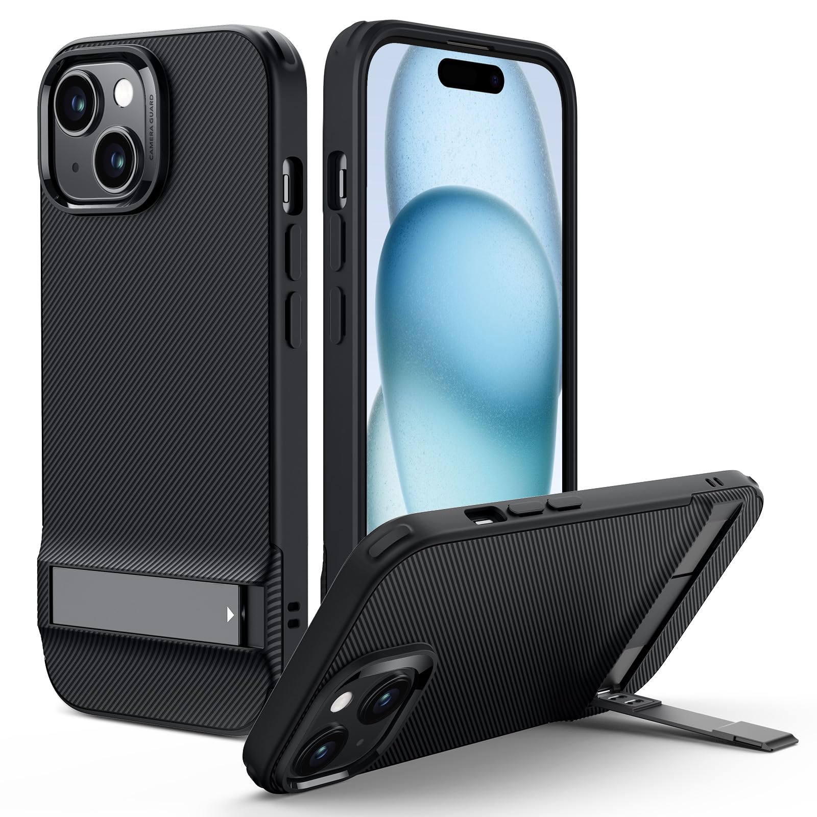 Funda De Teléfono Esr Para Iphone 15, Soporte Metálico, 3 Modos De Soporte - Venta Internacional.